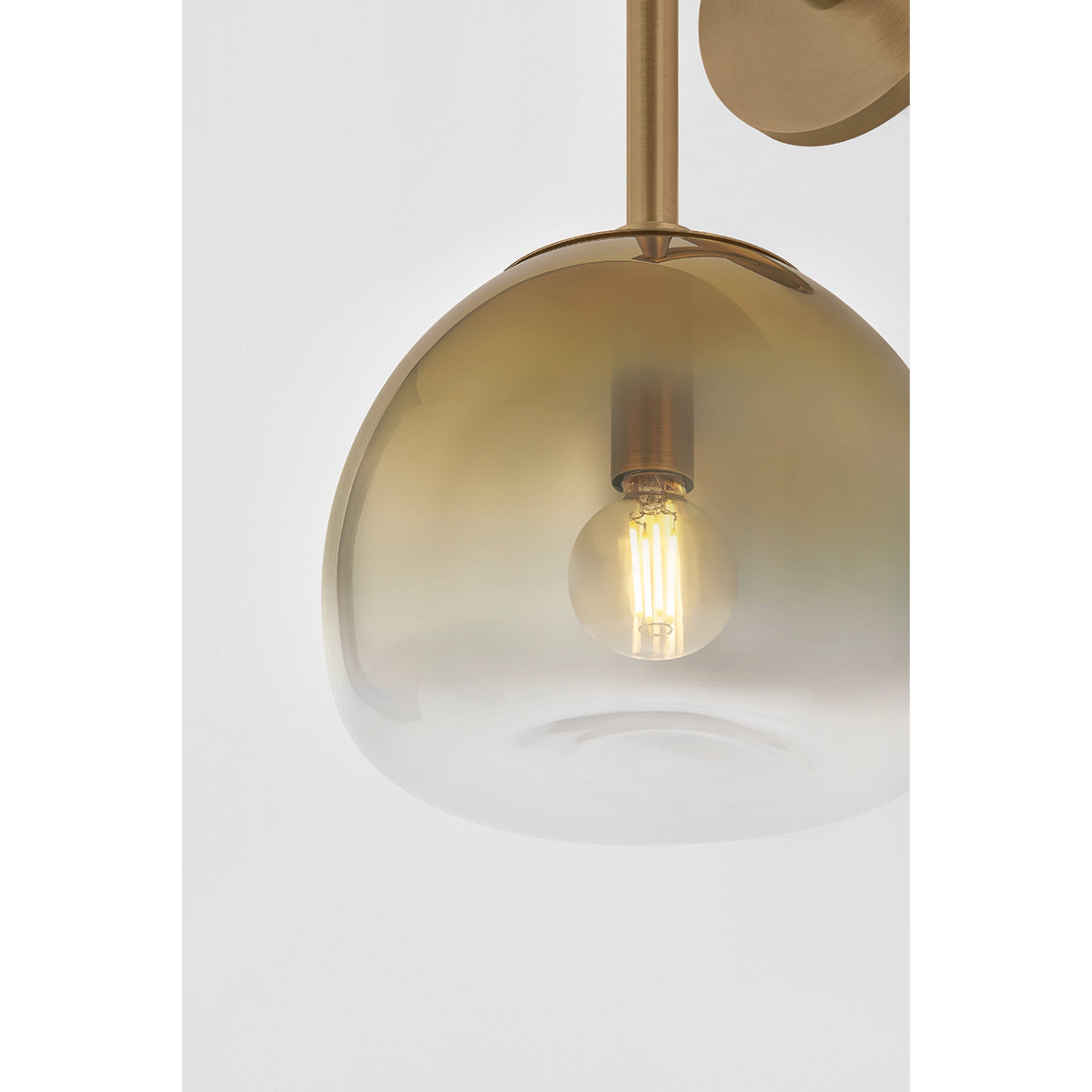 August 1-Light Wall Sconce in Patina Brass 7.75W x 15H
