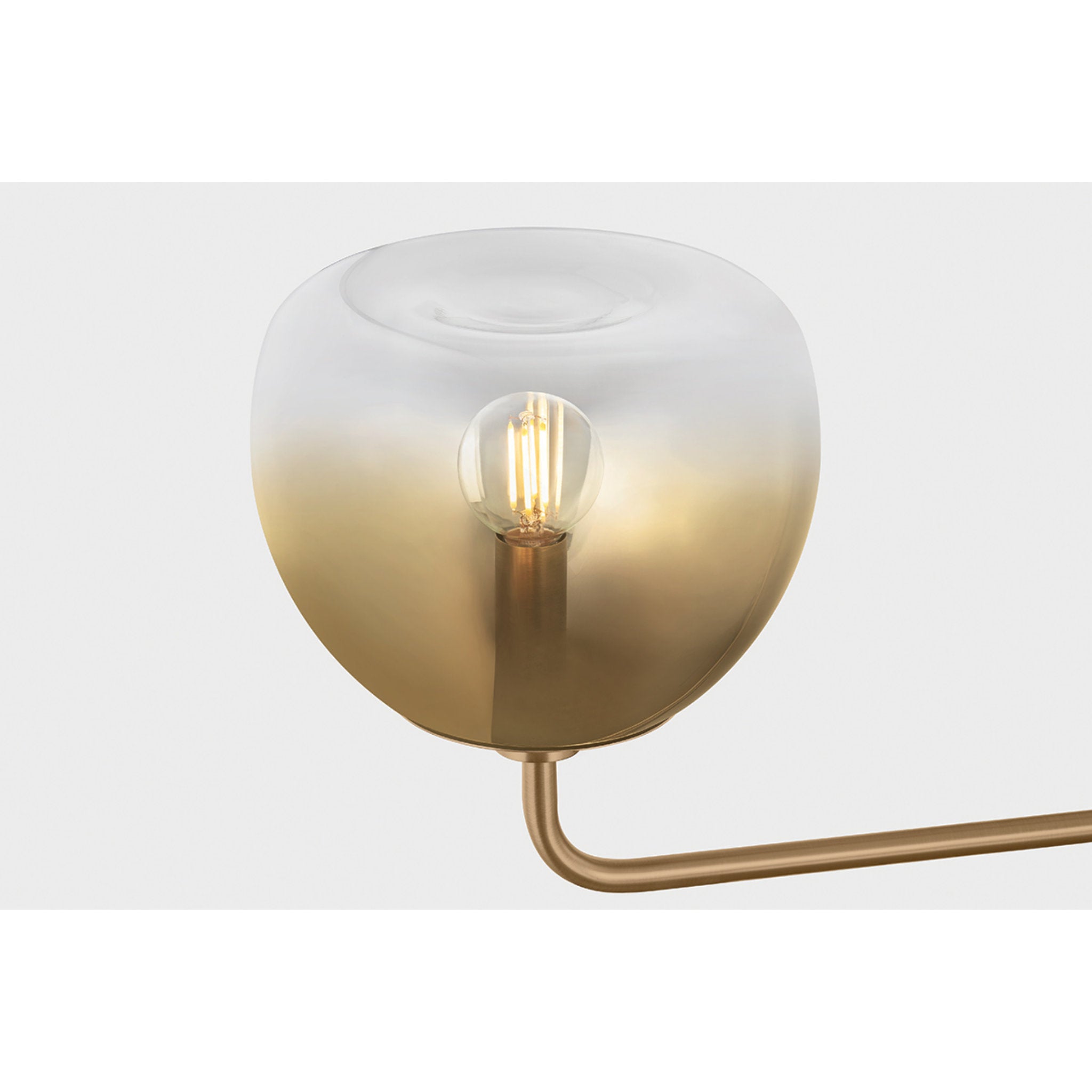 August 4-Light Chandelier in Patina Brass 34W x 17.25H