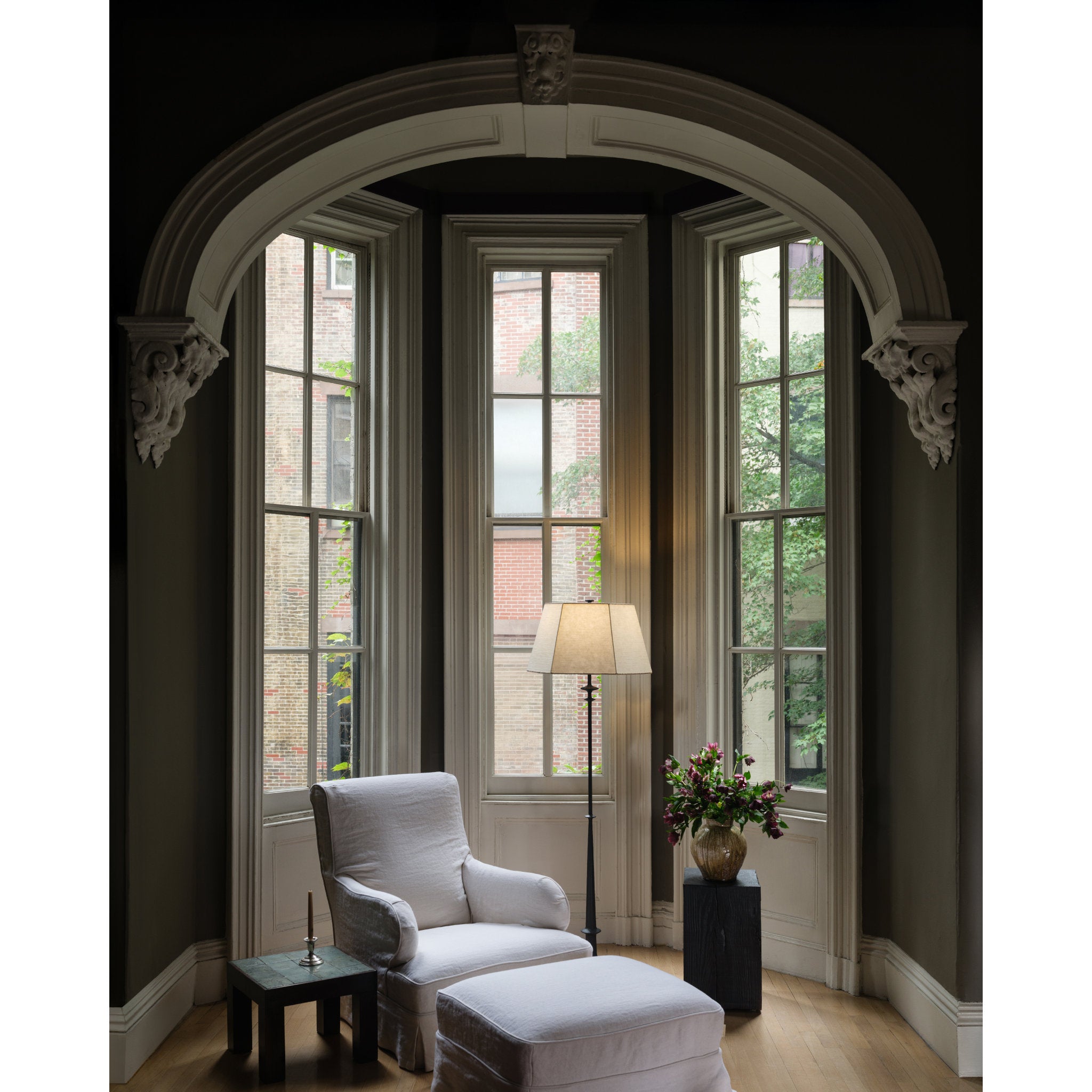 Celmins 1-Light Floor Lamp in Black Iron by Augusta Hoffman 22W x 64H