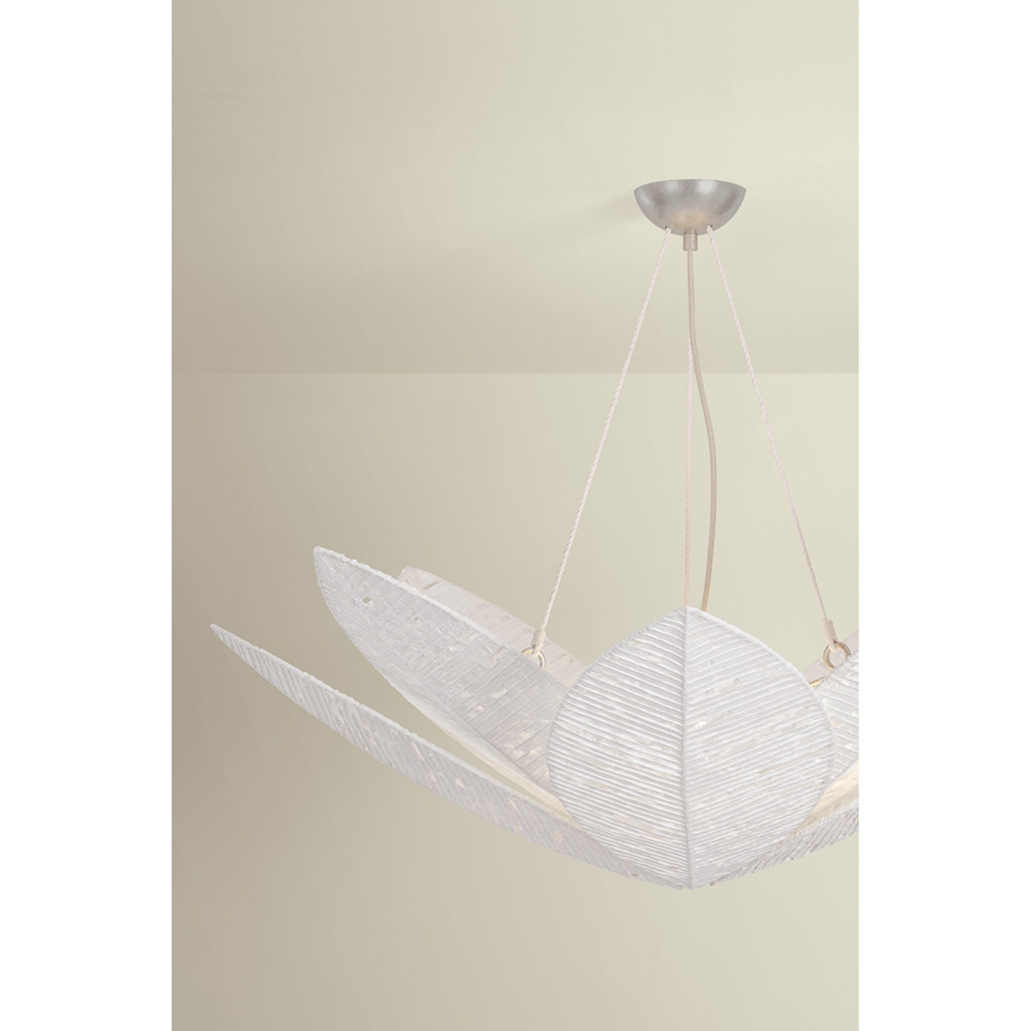 Azores 8-Light Chandelier in Warm Silver Leaf 40W x 13.25H