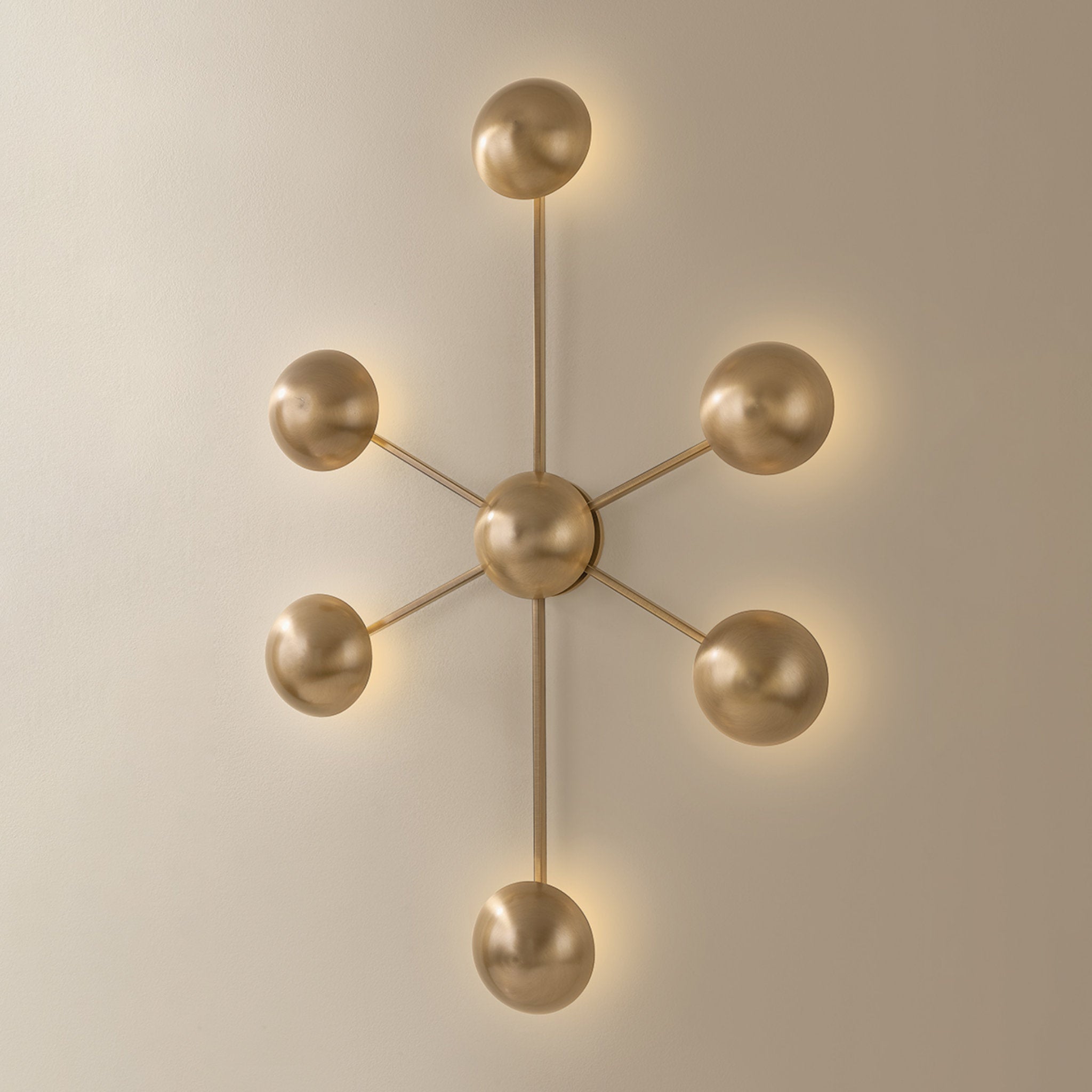 Giovanni 6-Light Wall Sconce in Patina Brass 3.75L x 24.5W x 34.75H