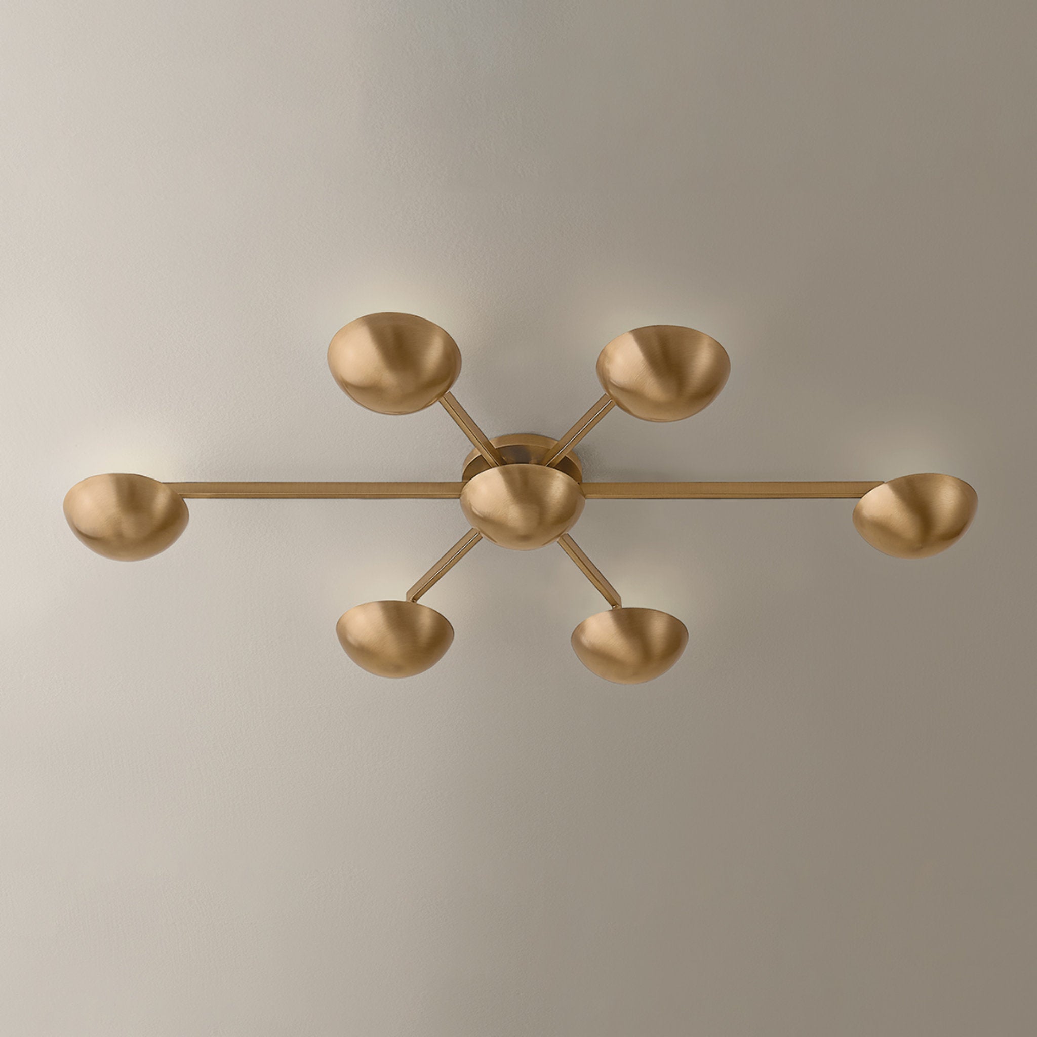 Giovanni 6-Light Wall Sconce in Patina Brass 3.75L x 24.5W x 34.75H