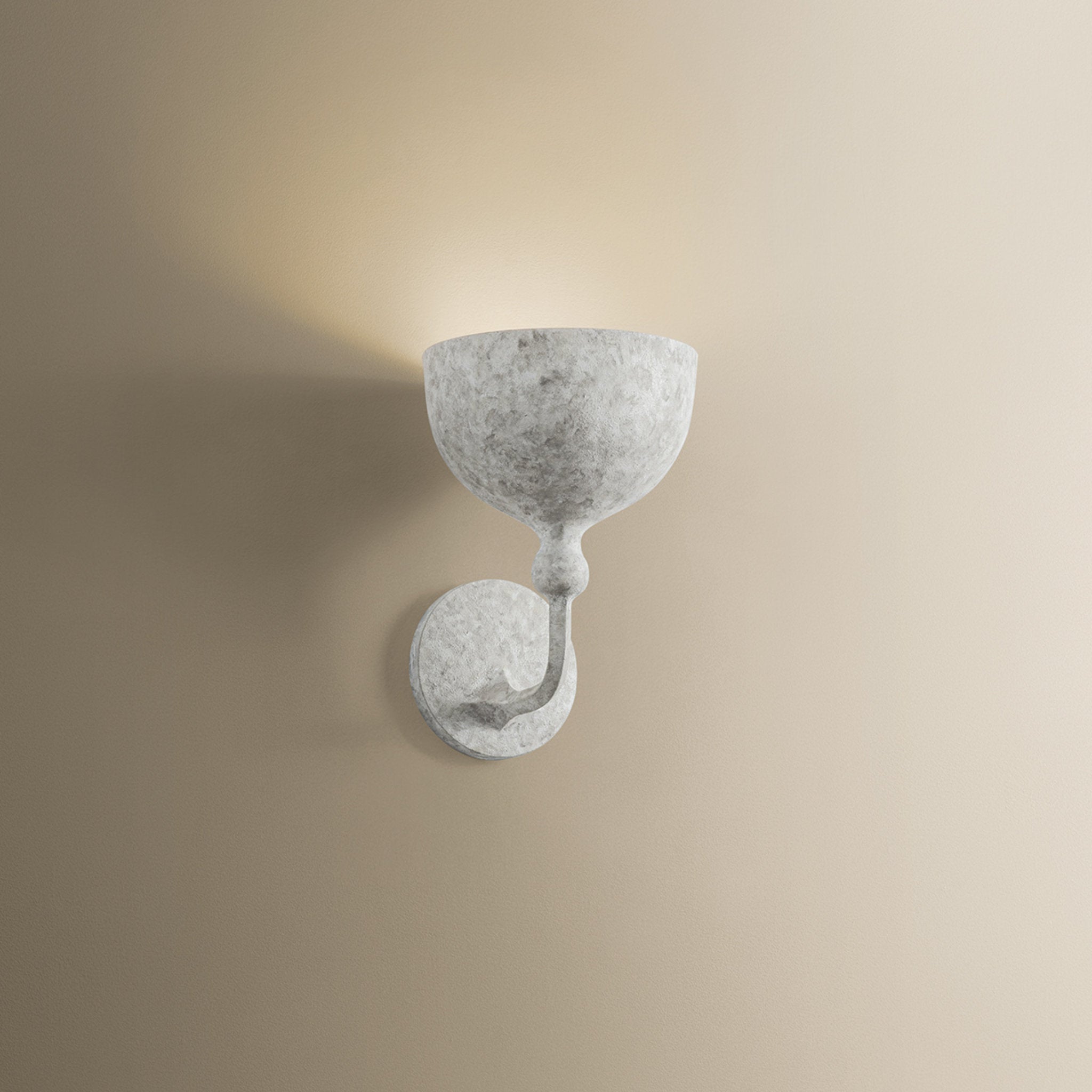 Paget 1-Light Wall Sconce in Weathered White 7W x 10.25H