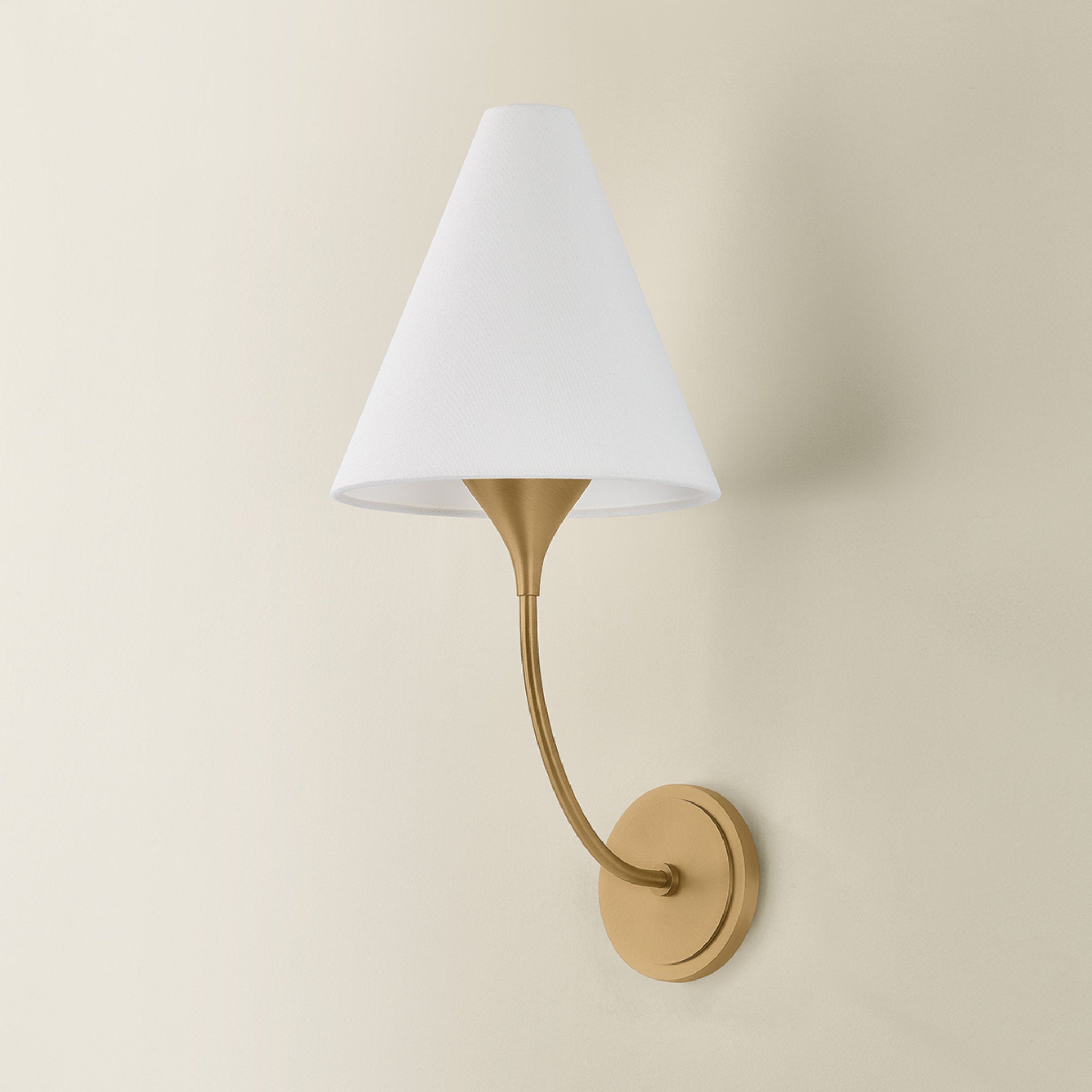 Evermore 1-Light Wall Sconce in Patina Brass by Lauren Liess 9W x 20.25H
