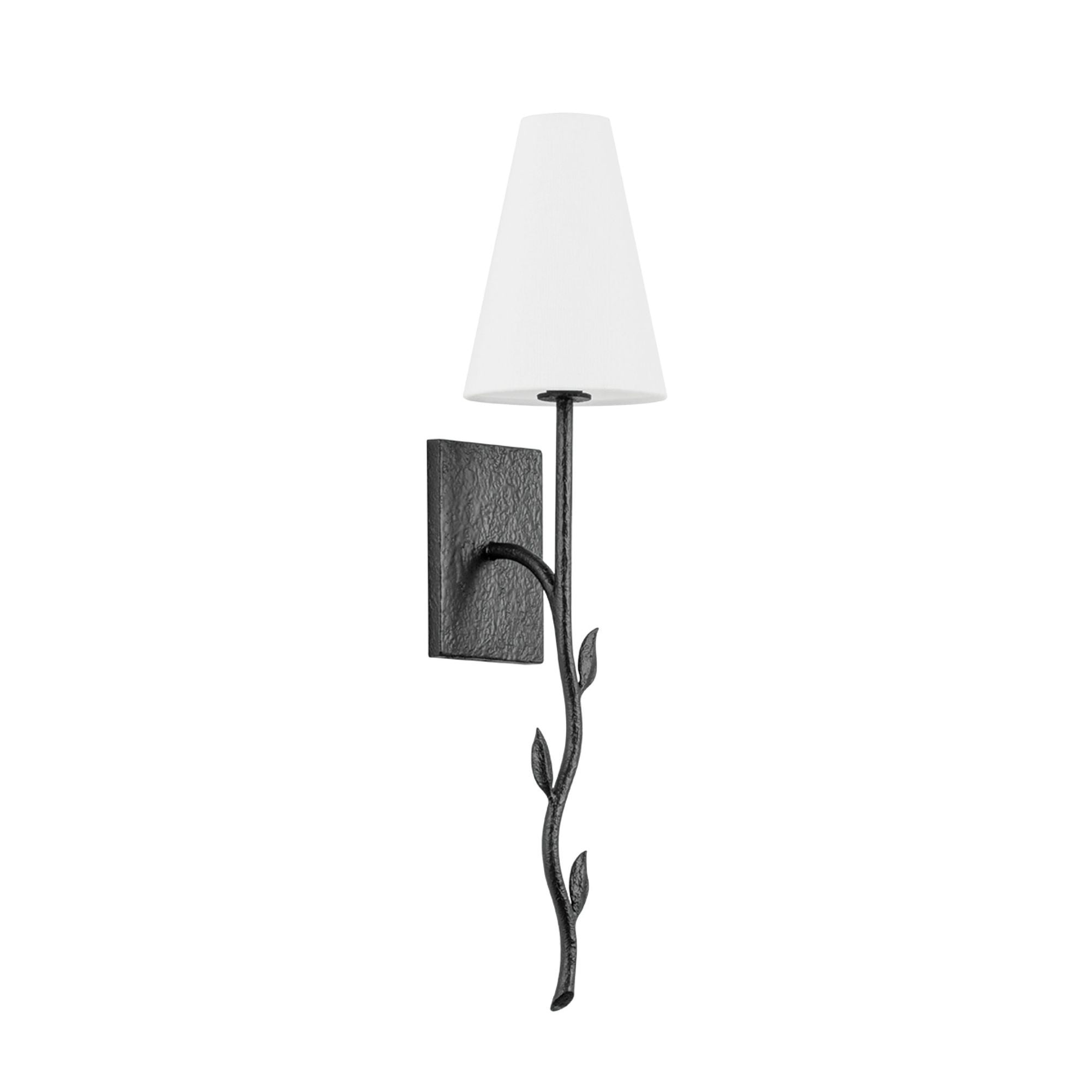 Elwyn 1-Light Wall Sconce in Black Iron 6W x 25H