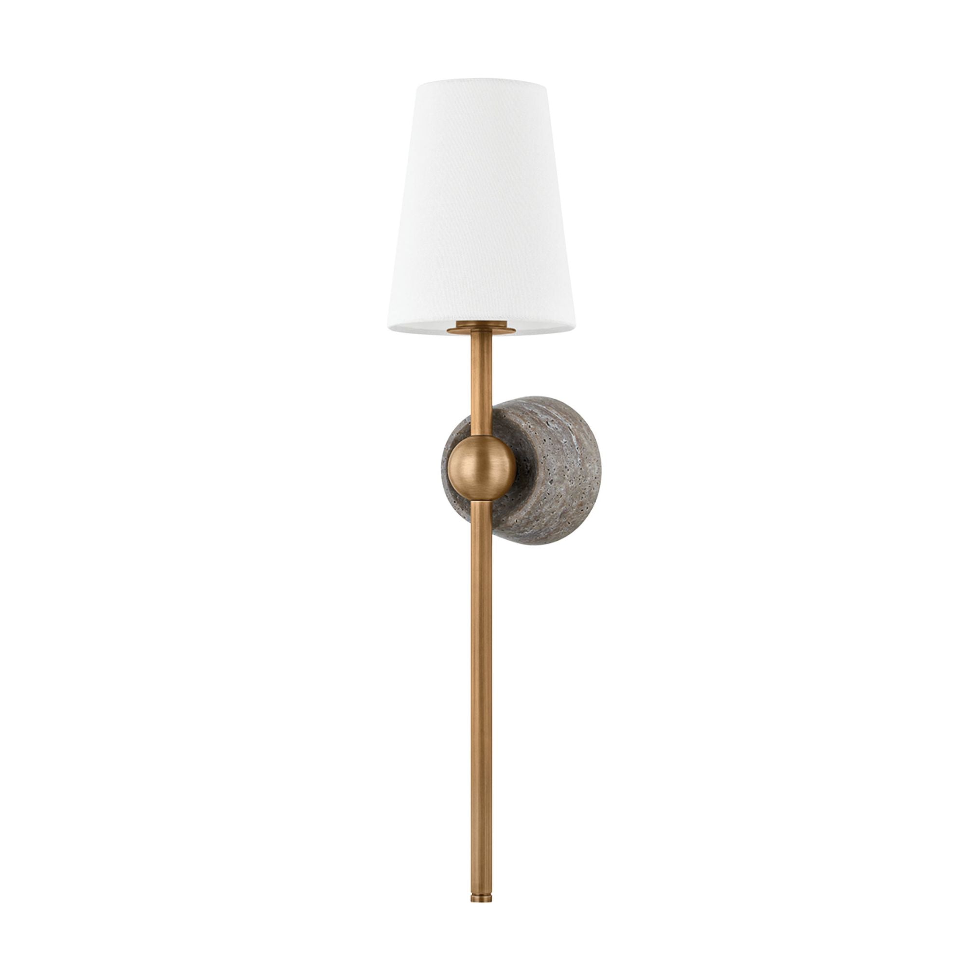 Los Vilos 1-Light Wall Sconce in Patina Brass 6.5W x 27.25H