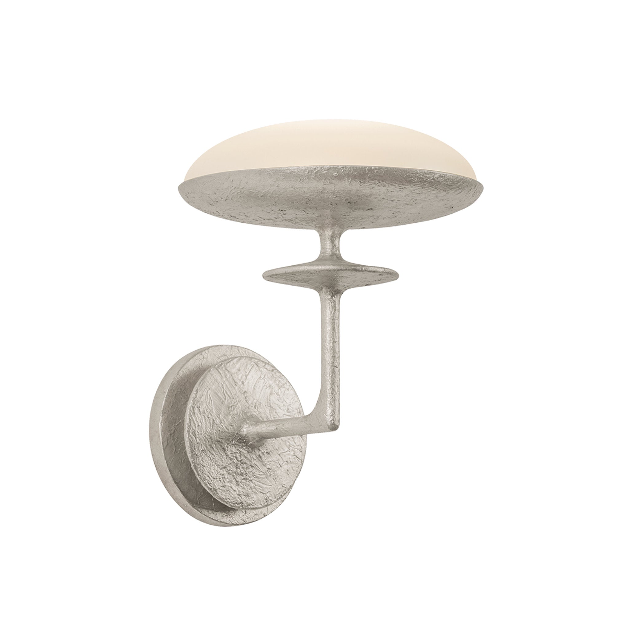 Pacific 1-Light Wall Sconce in Warm Silver Leaf 7.25W x 10.25H
