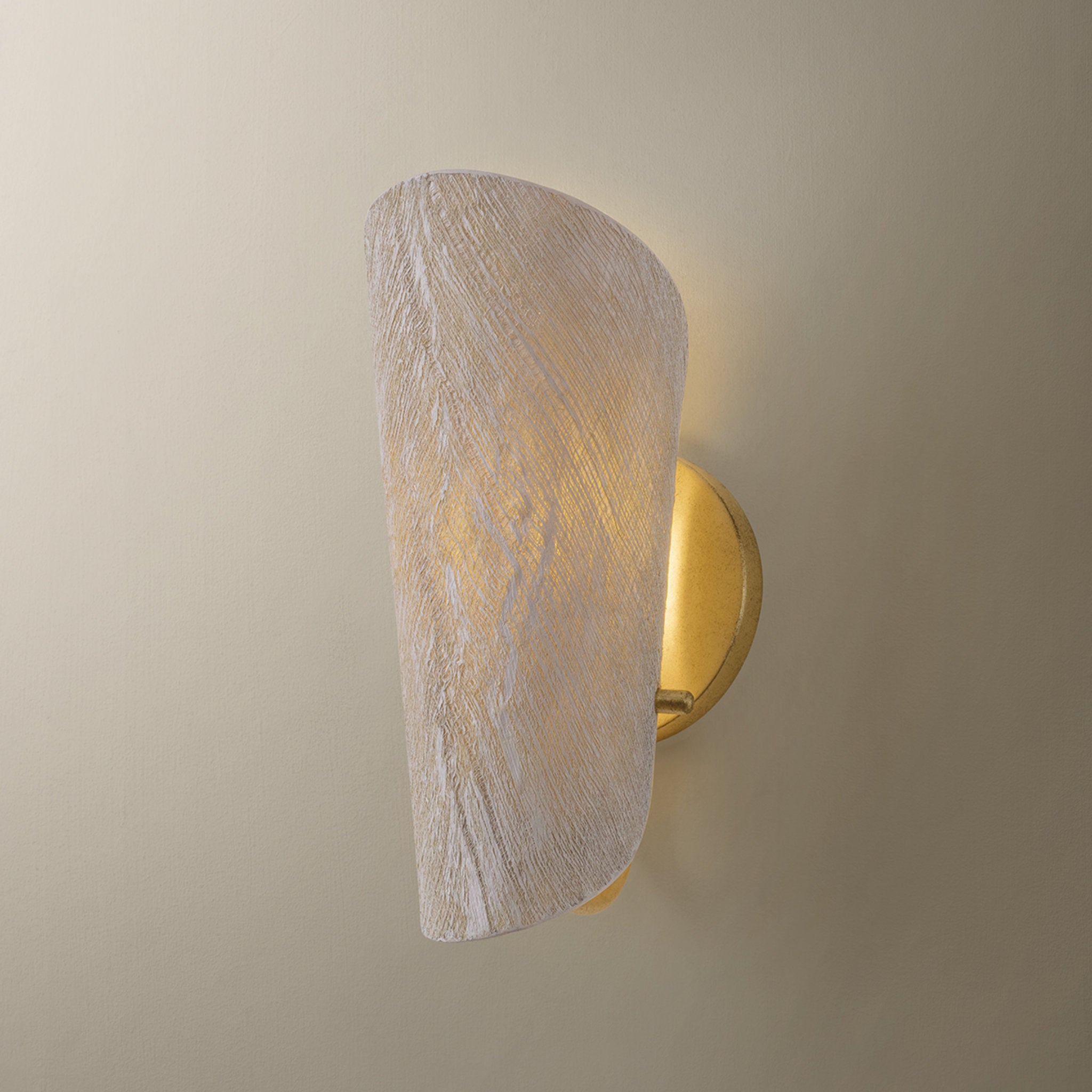 Ken 1-Light Wall Sconce in Vintage Gold Leaf 5W x 12H