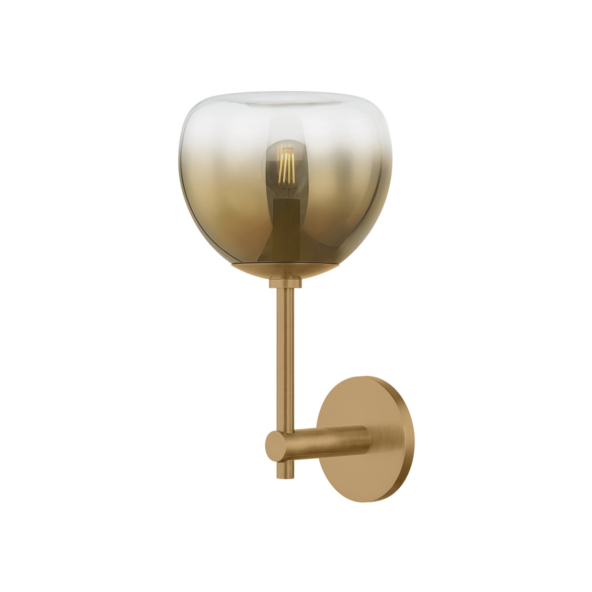 August 1-Light Wall Sconce in Patina Brass 7.75W x 15H