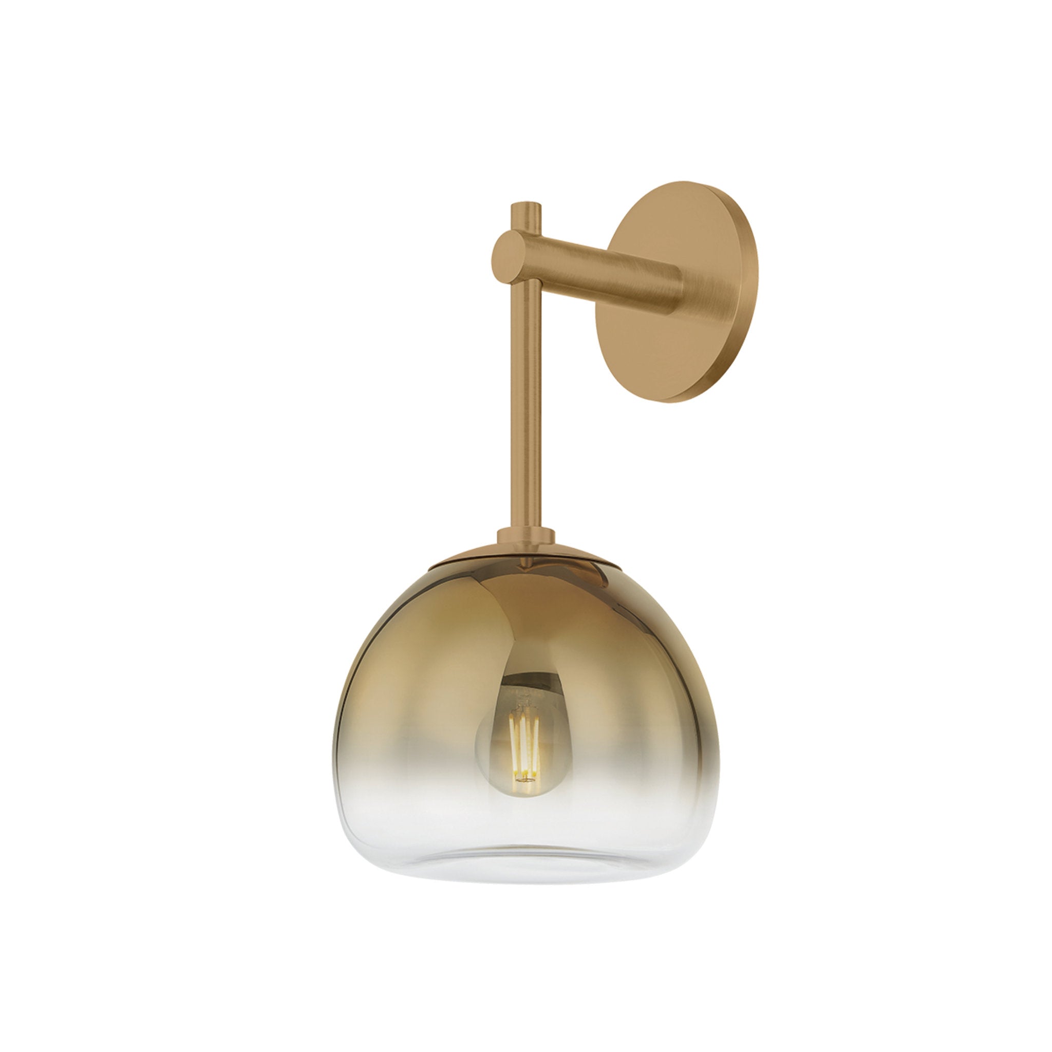 August 1-Light Wall Sconce in Patina Brass 7.75W x 15H