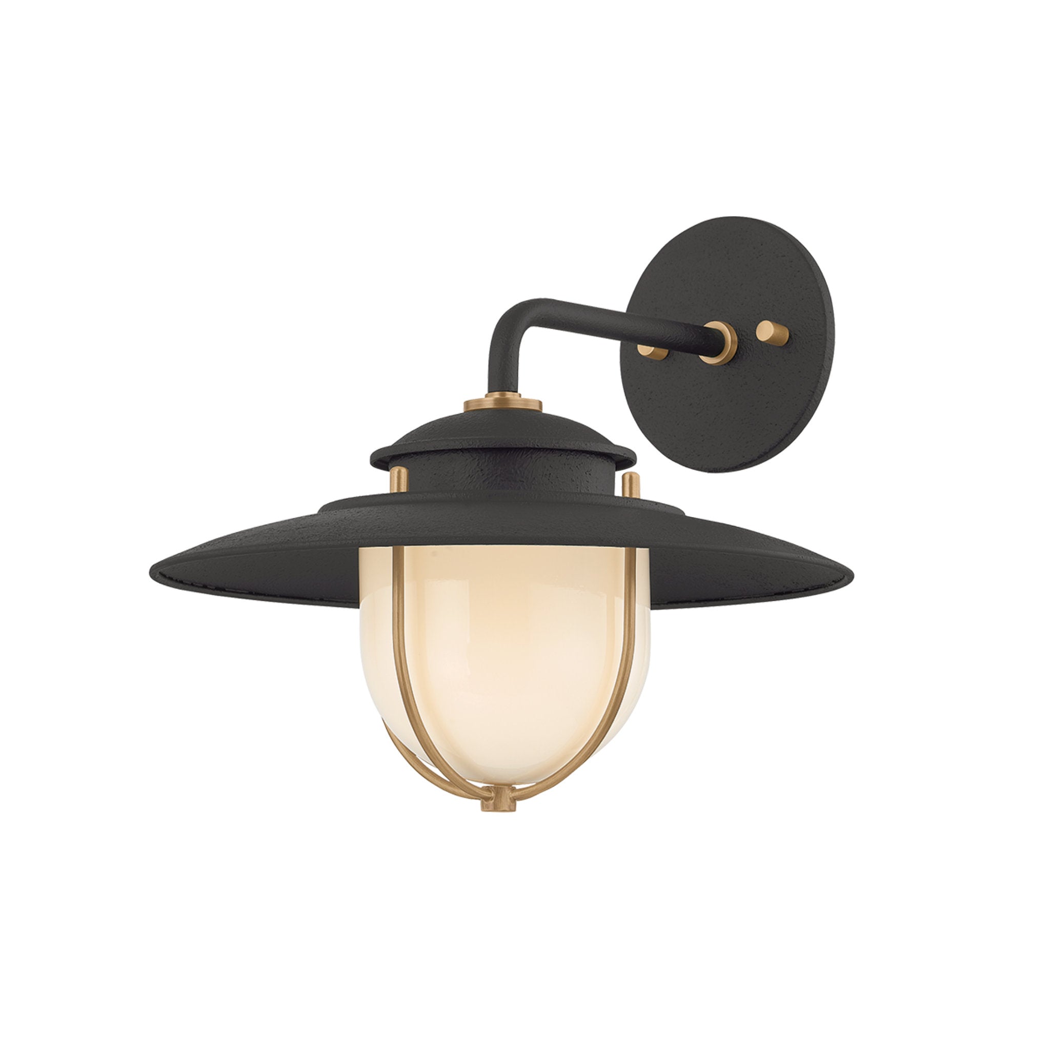 Greentree 1-Light Exterior Wall Sconce in Forged Iron 12W x 11H
