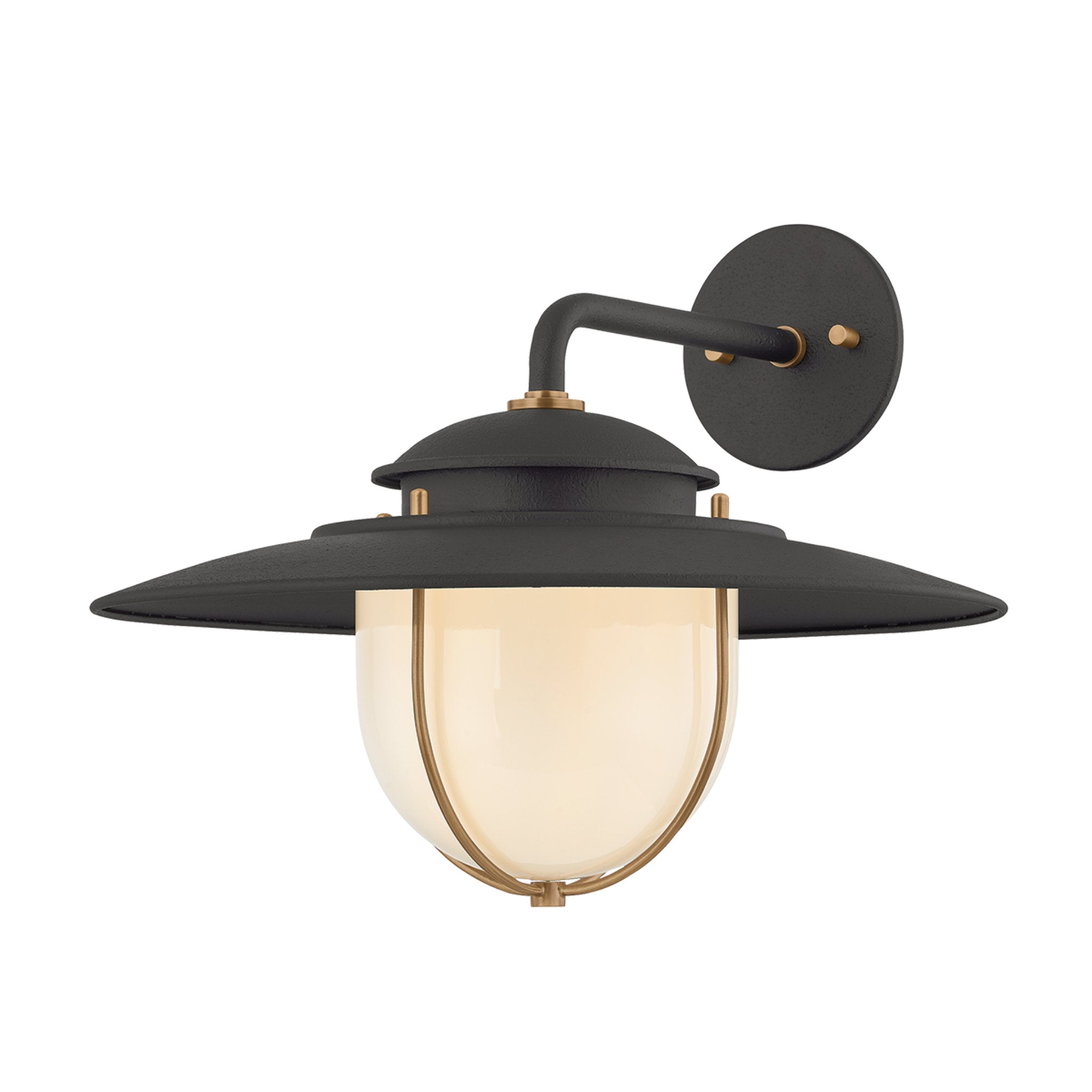 Greentree 1-Light Exterior Wall Sconce in Forged Iron 16W x 13H