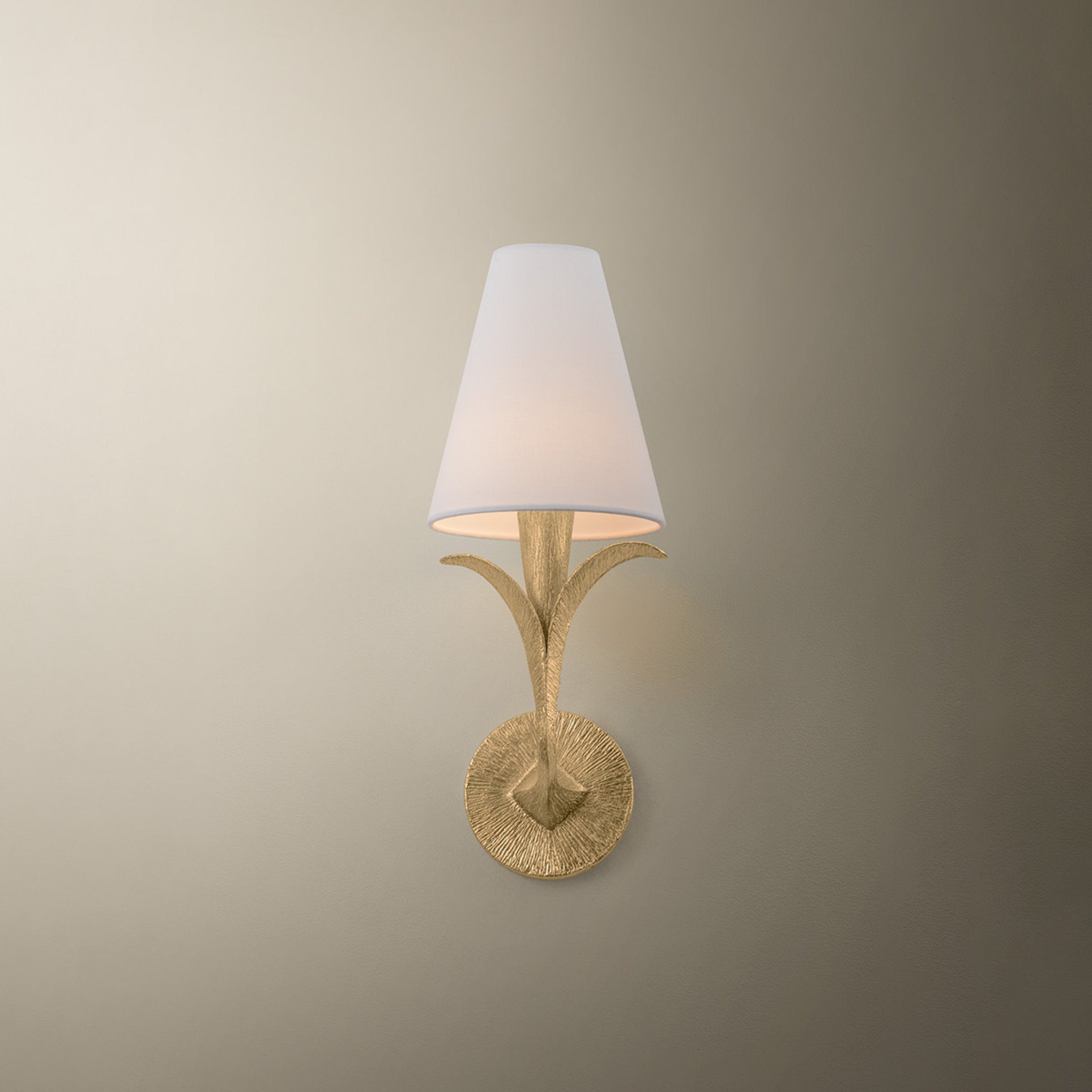 Quill 1-Light Wall Sconce in Gilded Ivory 7W x 16.75H