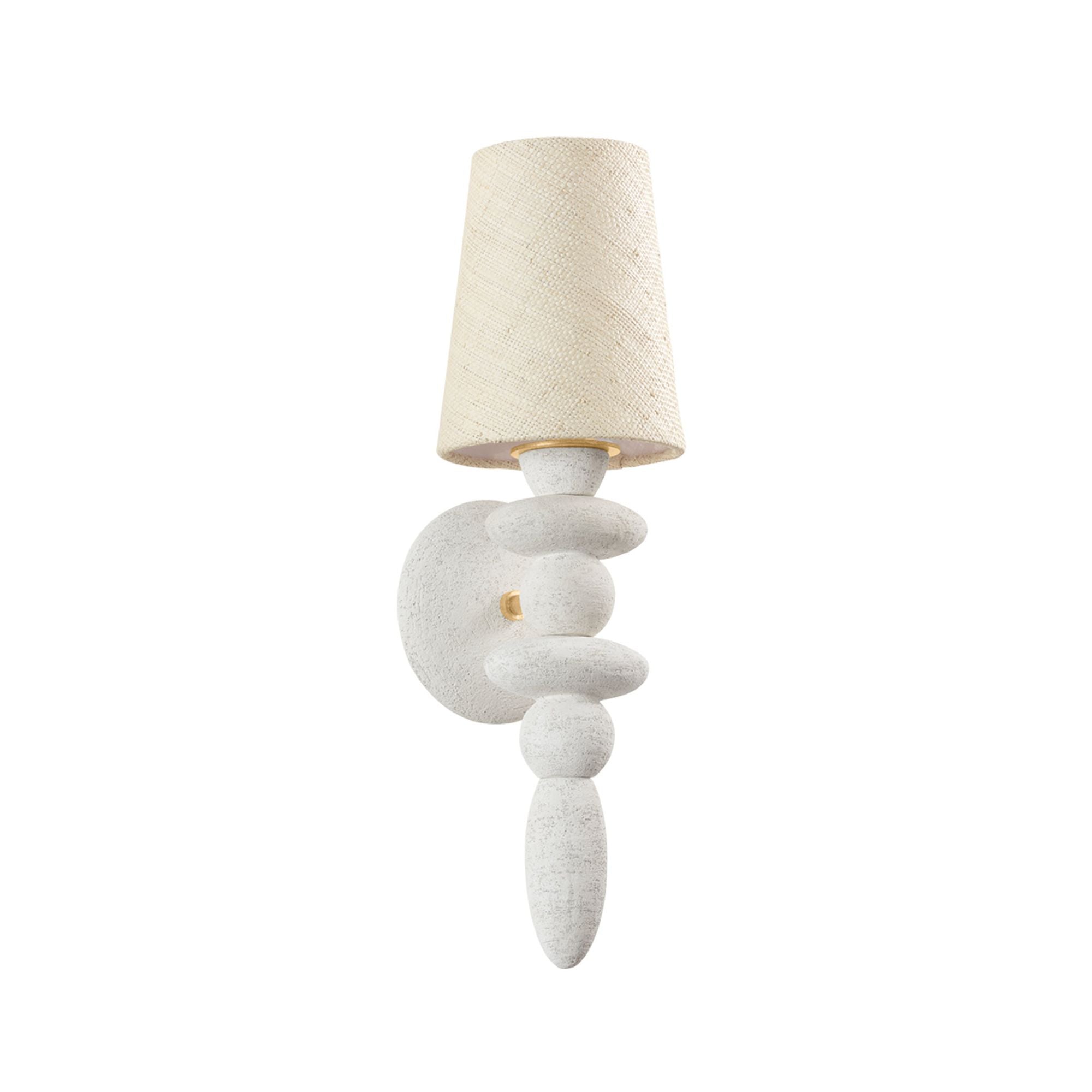 Cullen 1-Light Wall Sconce in Vintage Gold Leaf by Chandler McLellan 6W x 19.75H