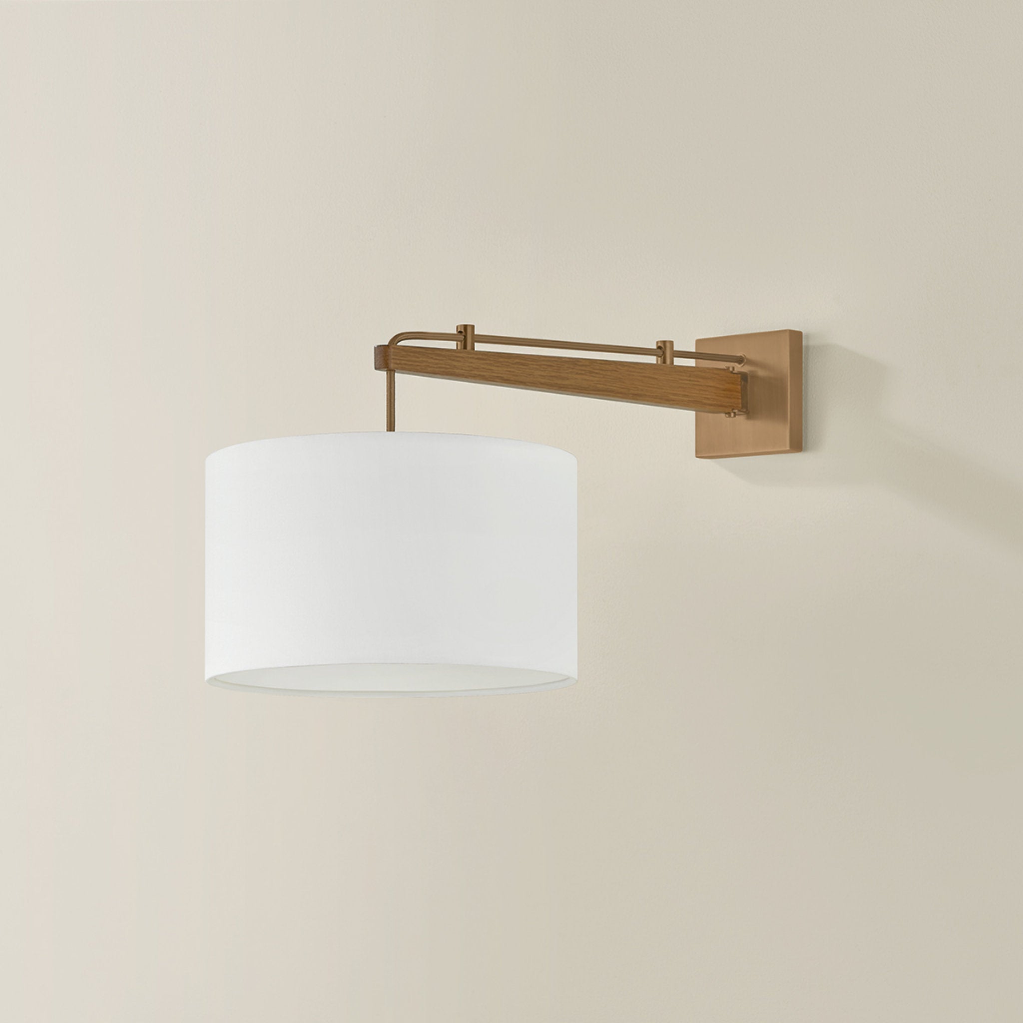 Mailo 1-Light Wall Sconce in Patina Brass 12W x 12H
