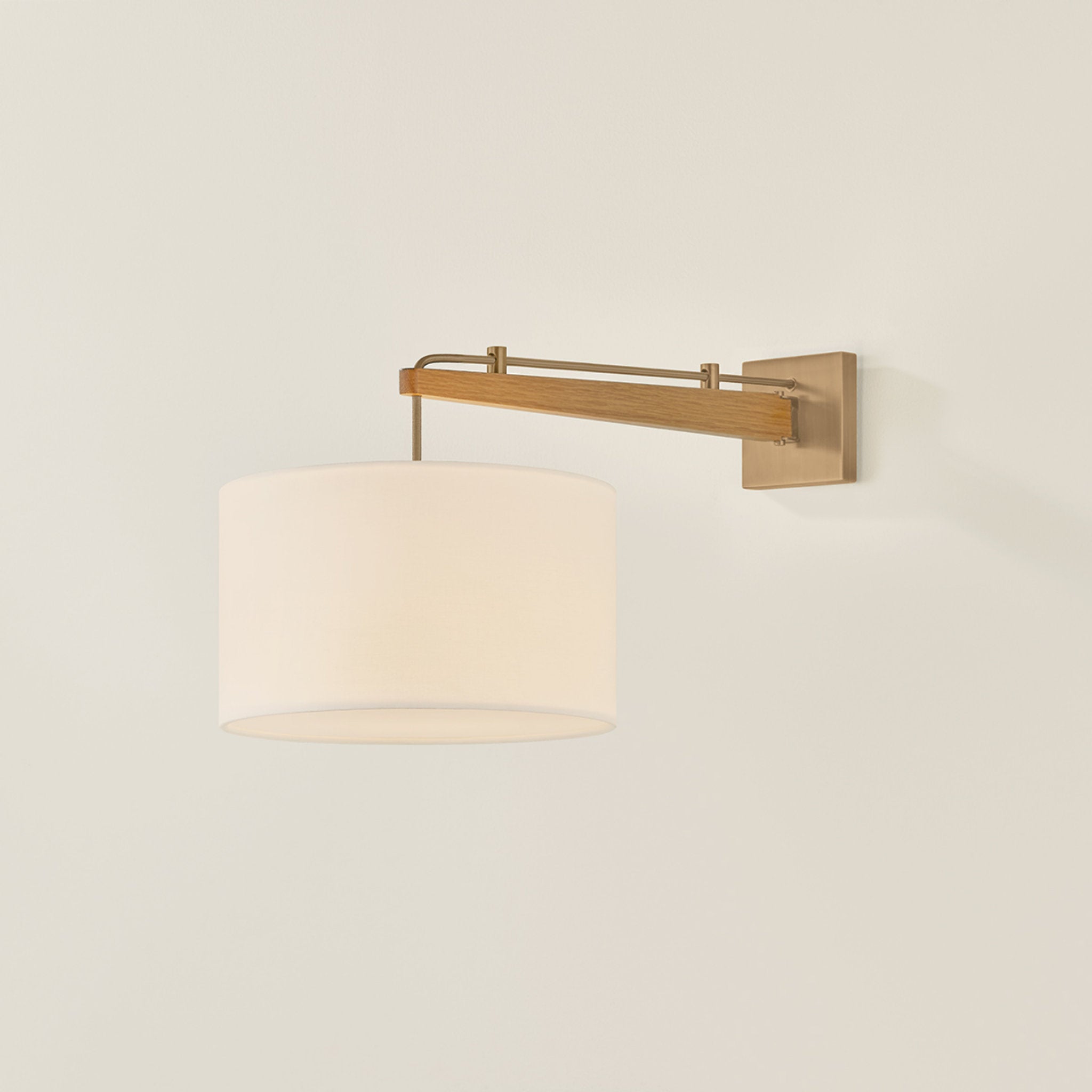 Mailo 1-Light Wall Sconce in Patina Brass 12W x 12H