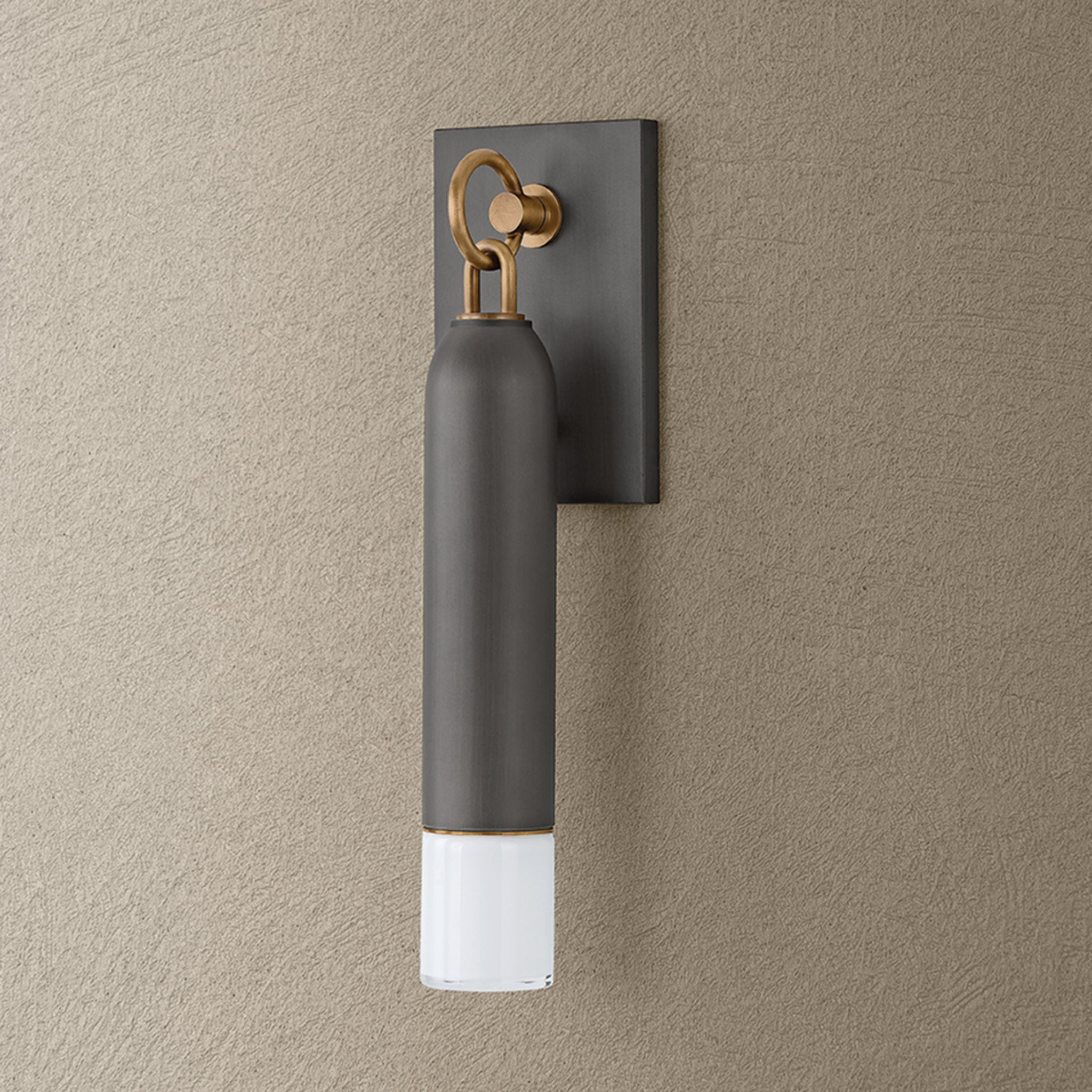 Osprey 1-Light Exterior Wall Sconce in Patina Brass 5W x 17.25H