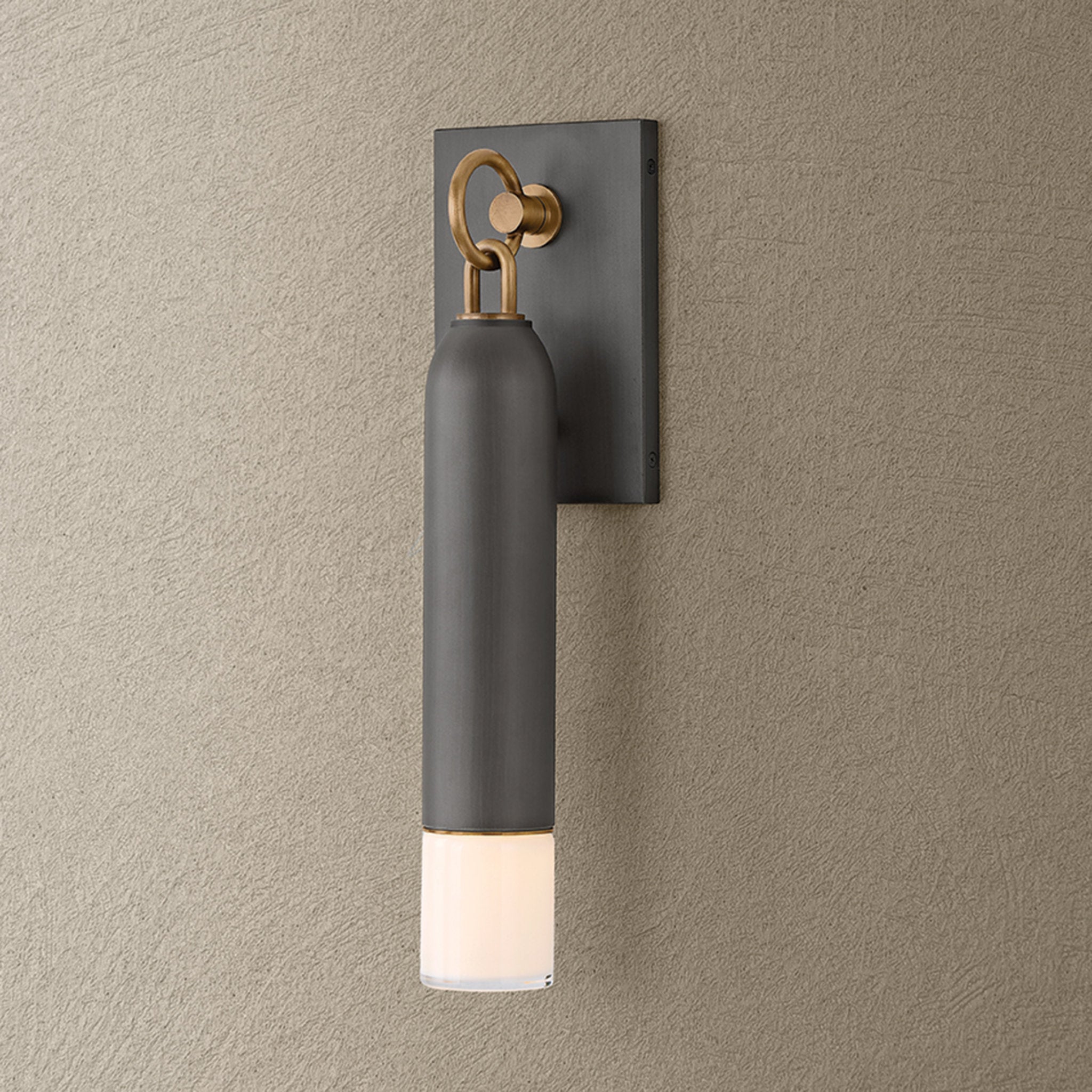 Osprey 1-Light Exterior Wall Sconce in Patina Brass 5W x 17.25H