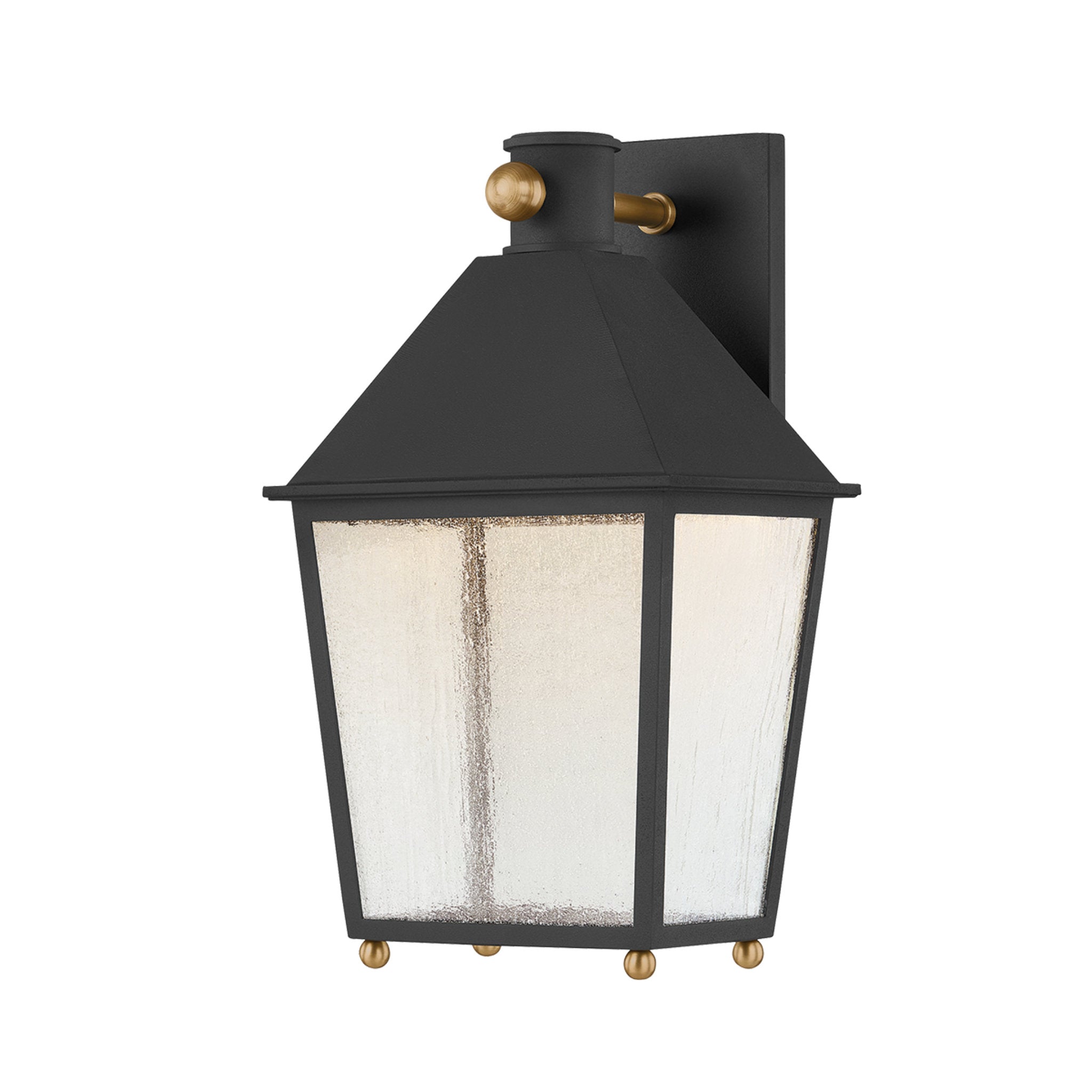 Gladden 1-Light Exterior Wall Sconce in Texture Black 8.75W x 15.5H
