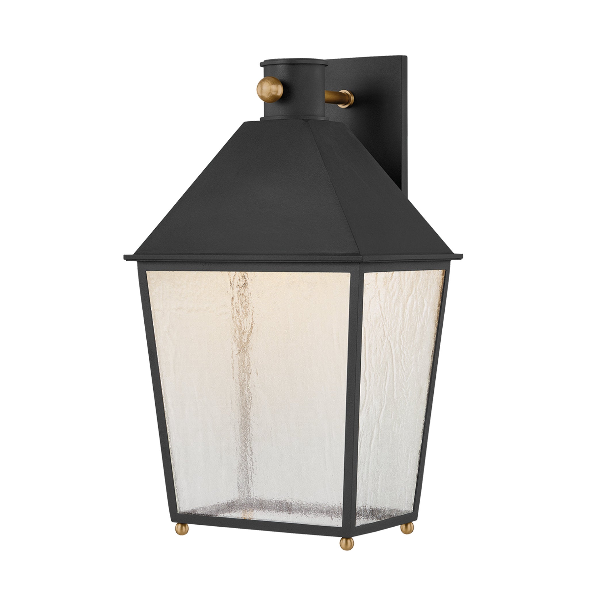 Gladden 1-Light Exterior Wall Sconce in Texture Black 11.5W x 20.25H