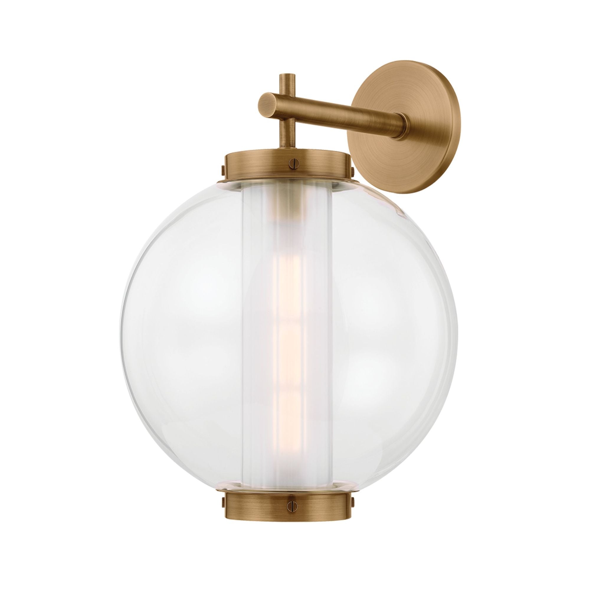 Marco Wall Sconce 1-Light Outdoor LED in  Patina Brass 13W x 18.25H