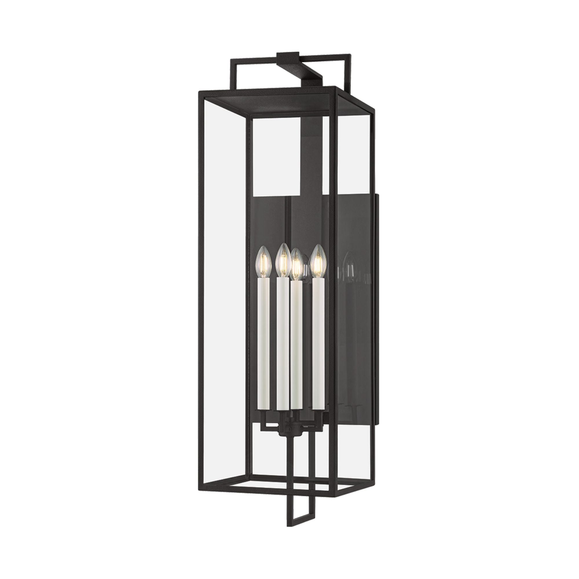 Beckham Wall Sconce 4-Light Outdoor LED in  Forged Iron 11.75W x 40H