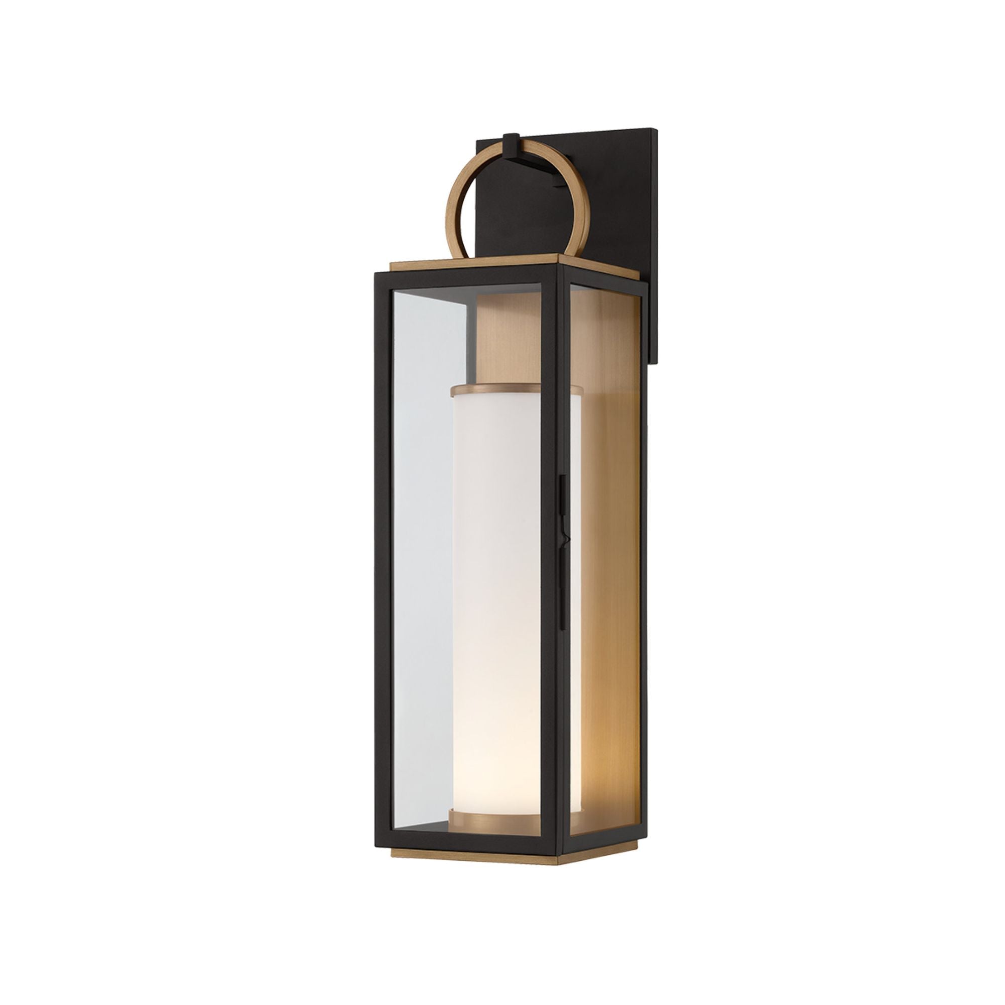 Gareth 1-Light Exterior Wall Sconce in Patina Brass 6.25W x 23H