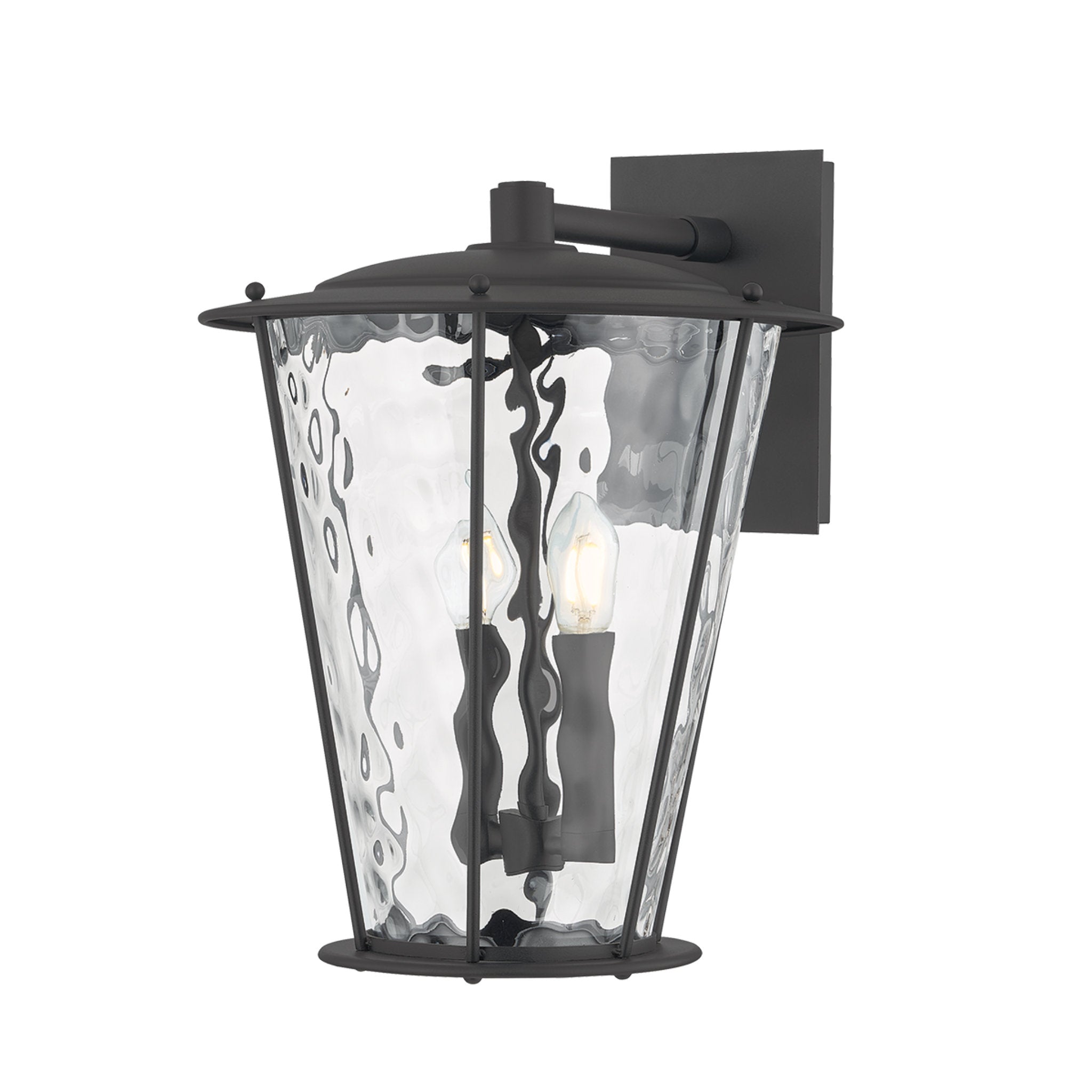 Jantzen 2-Light Exterior Wall Sconce in Texture Black 12.5W x 16.5H
