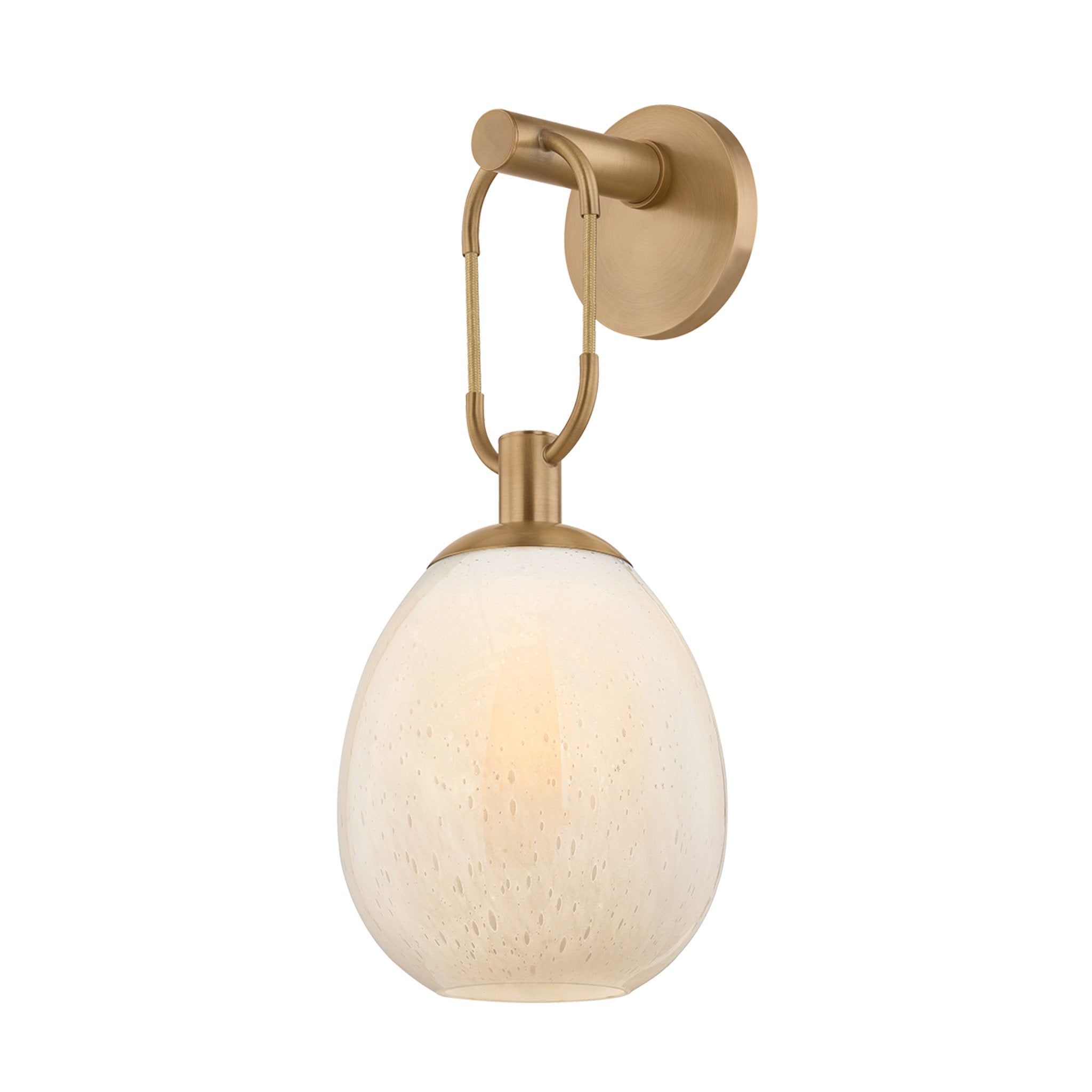 Jove 1-Light Wall Sconce in Patina Brass 7W x 17.25H