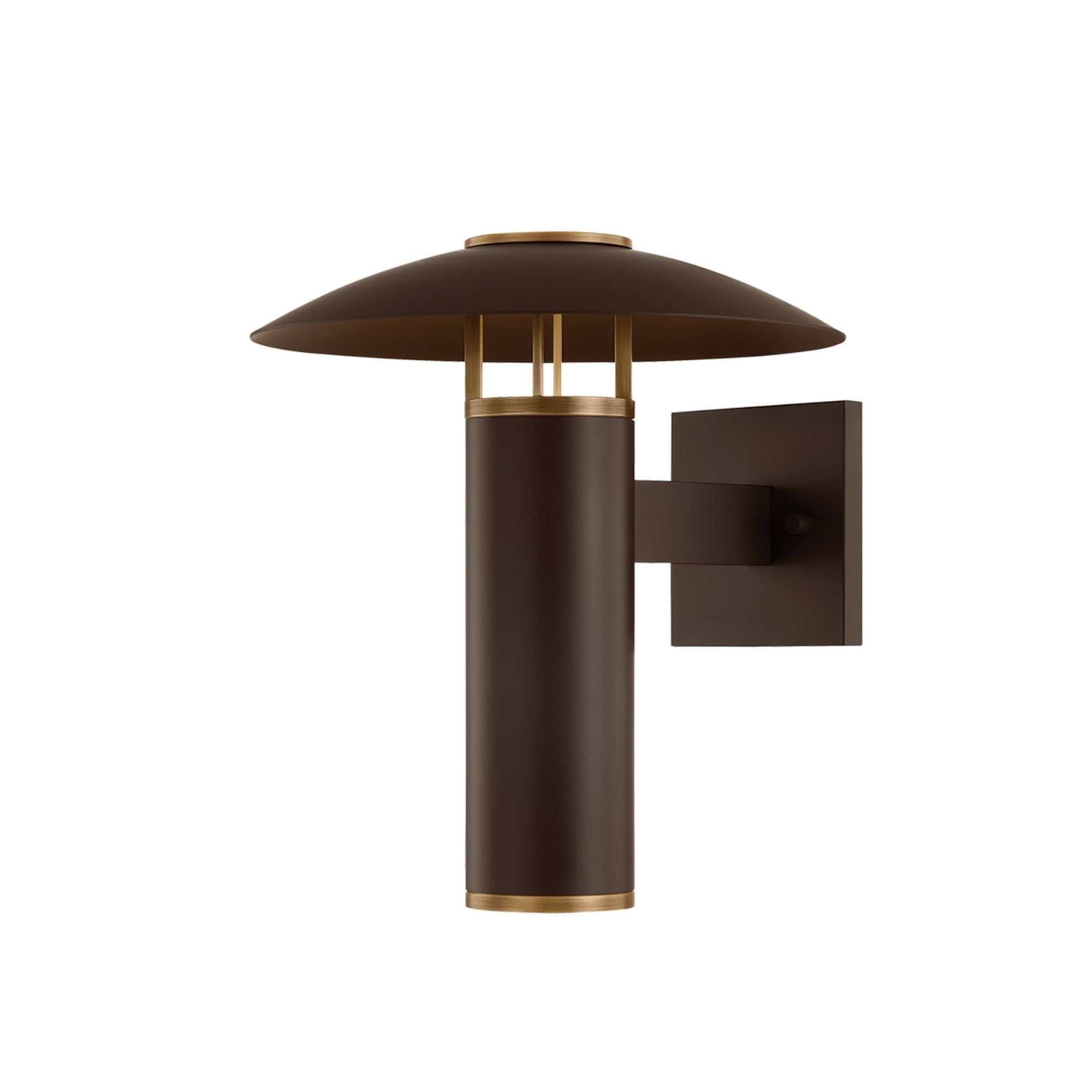 Birk 1-Light Exterior Wall Sconce in Patina Brass 11W x 12H