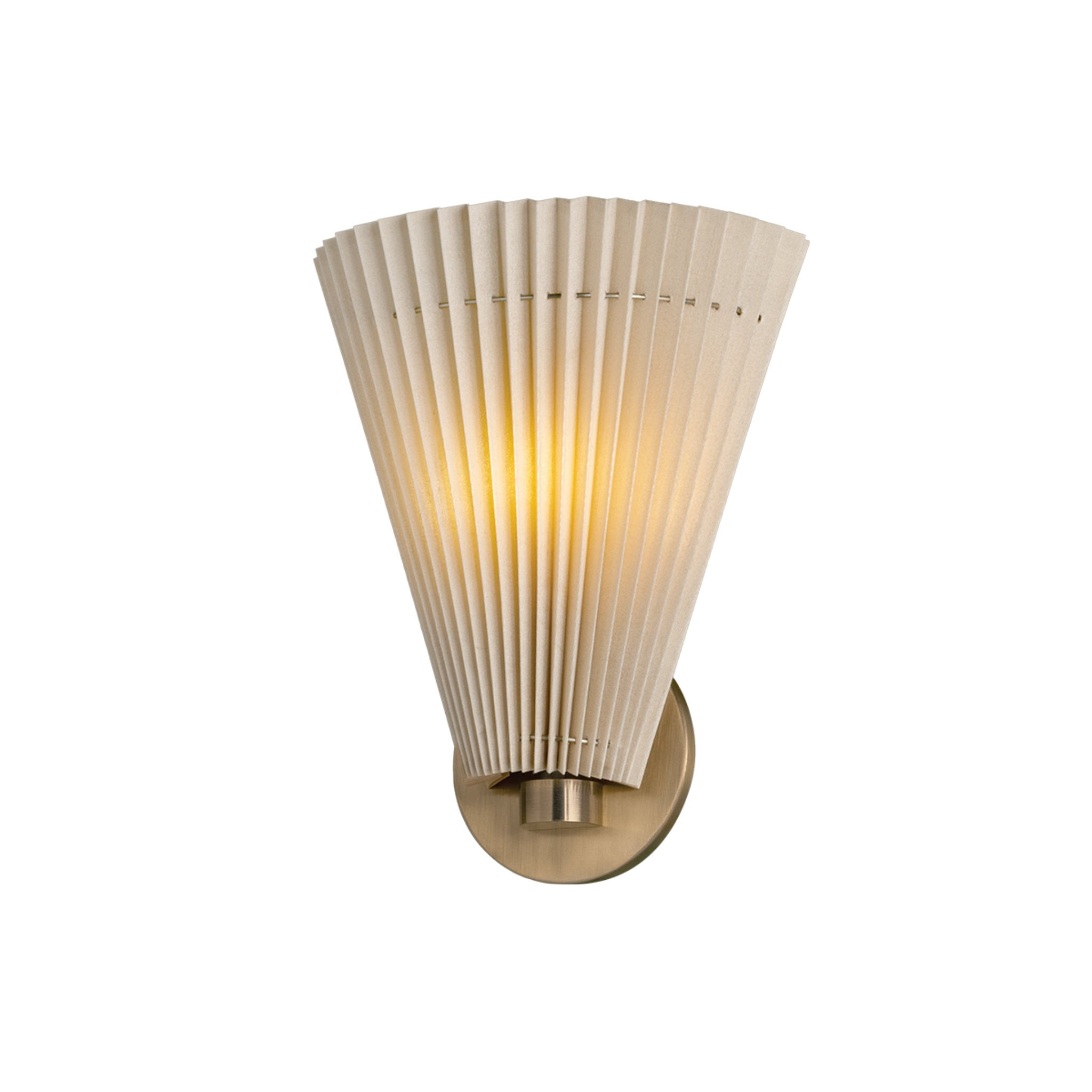 Dell 1-Light Wall Sconce in Patina Brass 9W x 11.5H