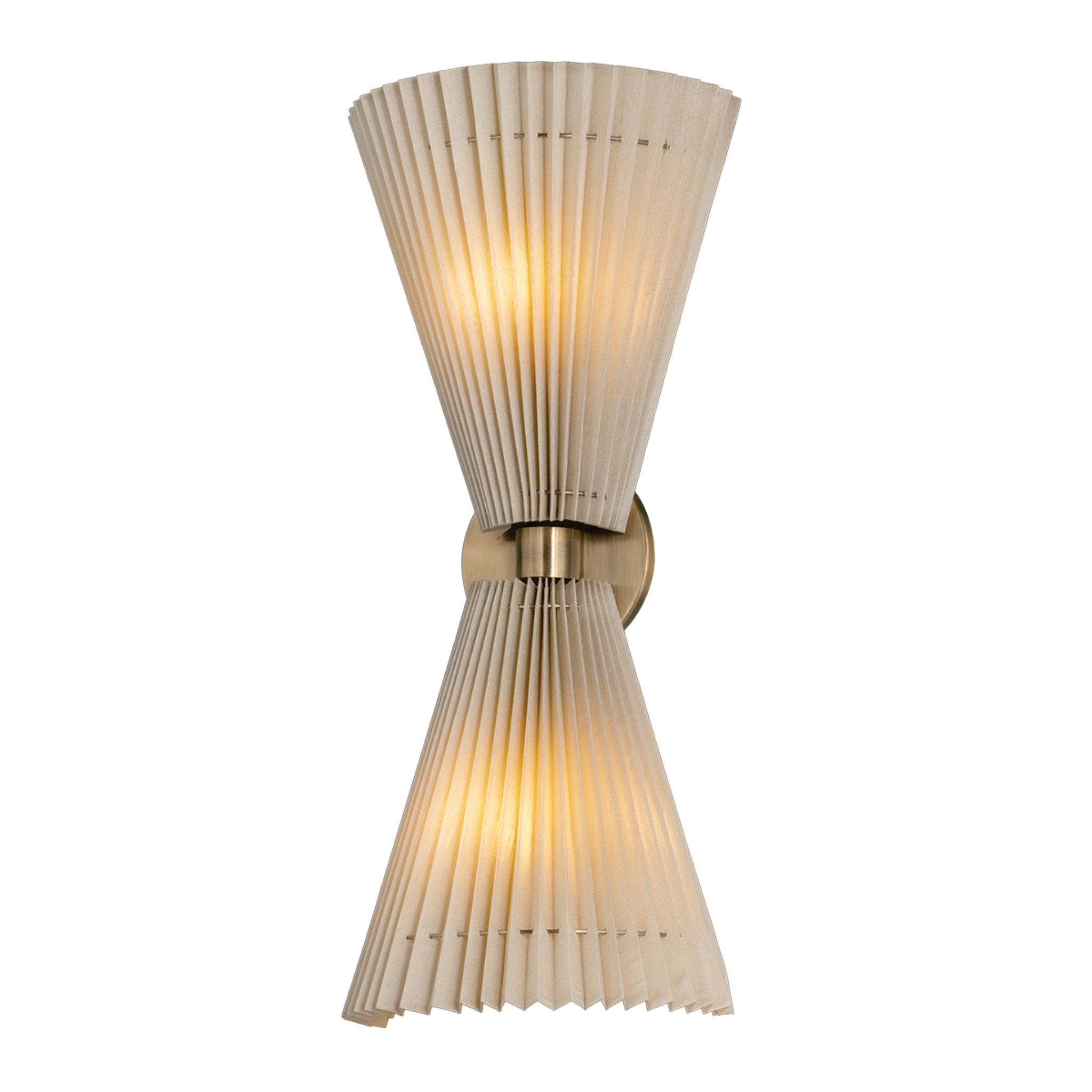 Dell 2-Light Wall Sconce in Patina Brass 9W x 20.75H
