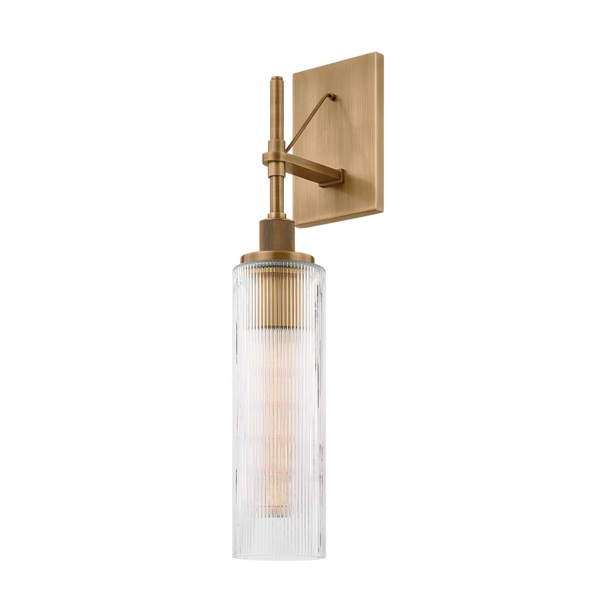Shenandoah Wall Sconce 1-Light Outdoor LED in  Patina Brass 4.75W x 22H
