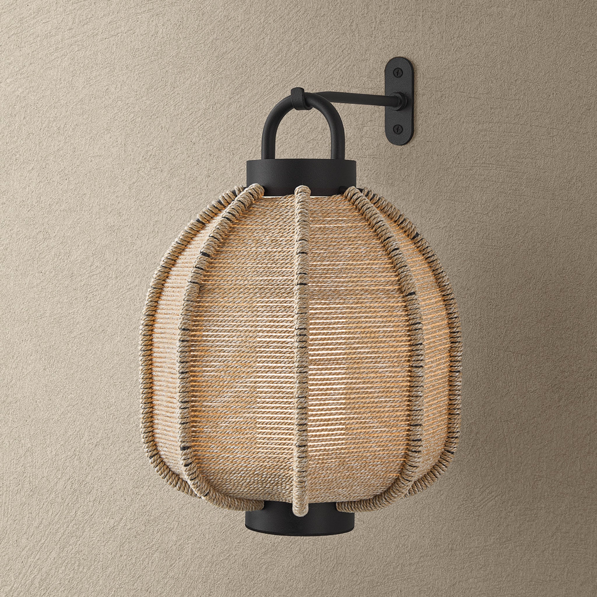 Maltby 1-Light Exterior Wall Sconce in Texture Black 1W x 2.75H