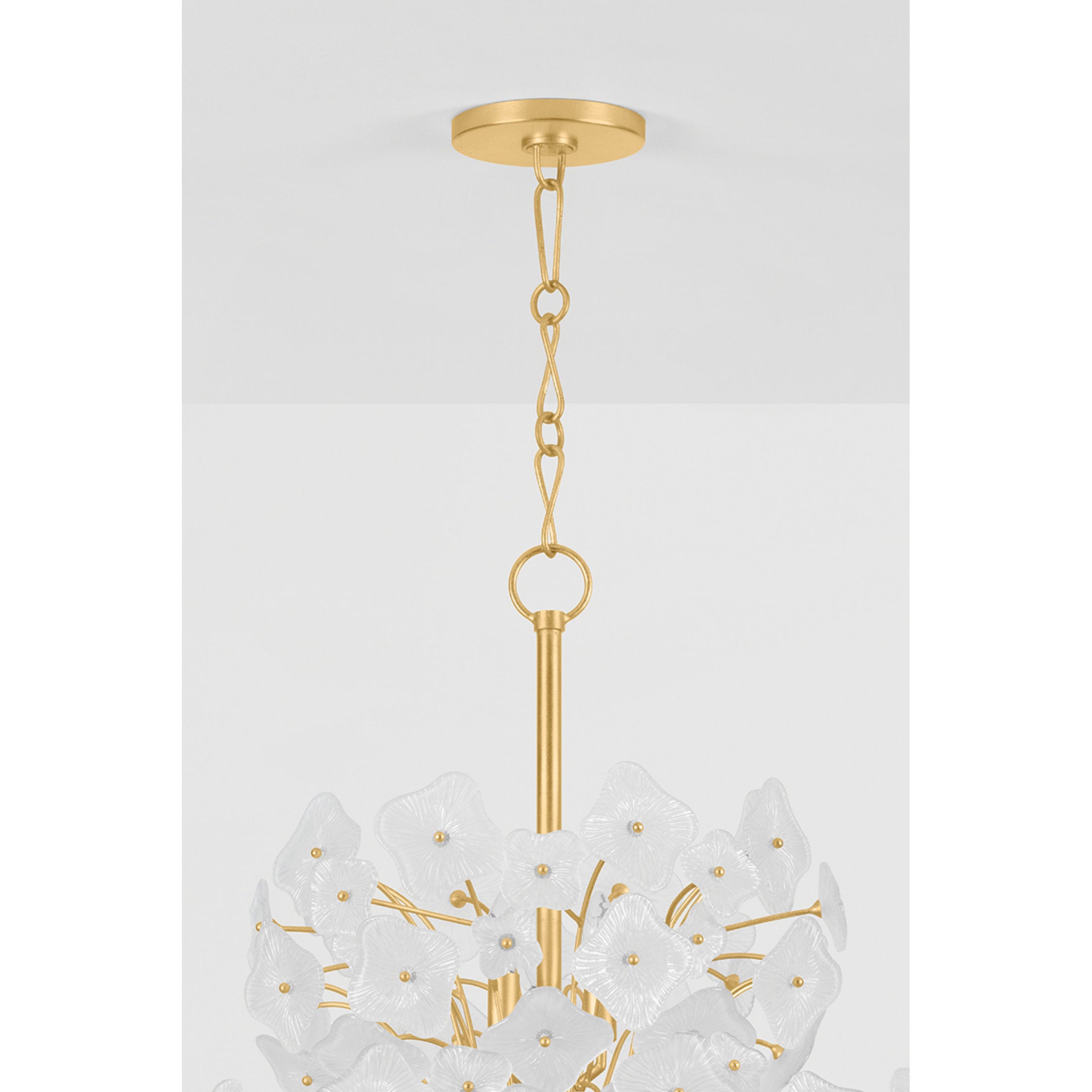 Barrytown 13-Light Chandelier in Vintage Gold Leaf 34W x 39H