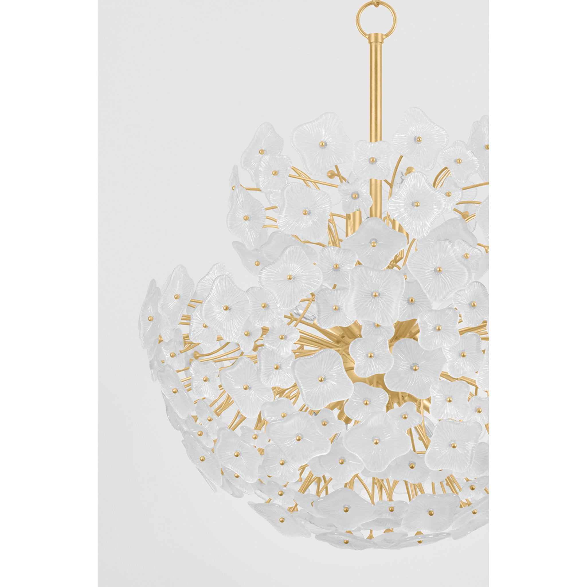 Barrytown 13-Light Chandelier in Vintage Gold Leaf 34W x 39H