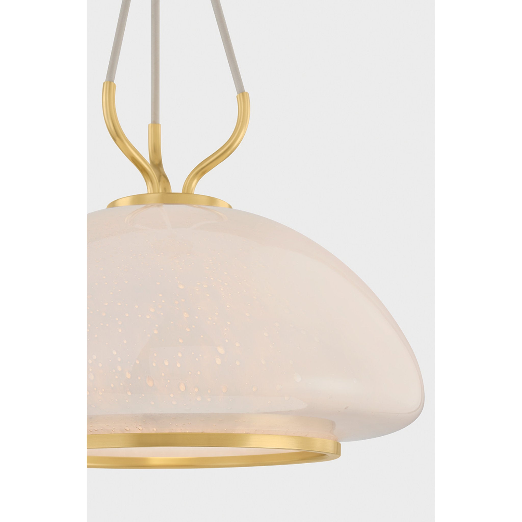 Baudette 1-Light Pendant in Aged Brass 14.25W x 10.5H