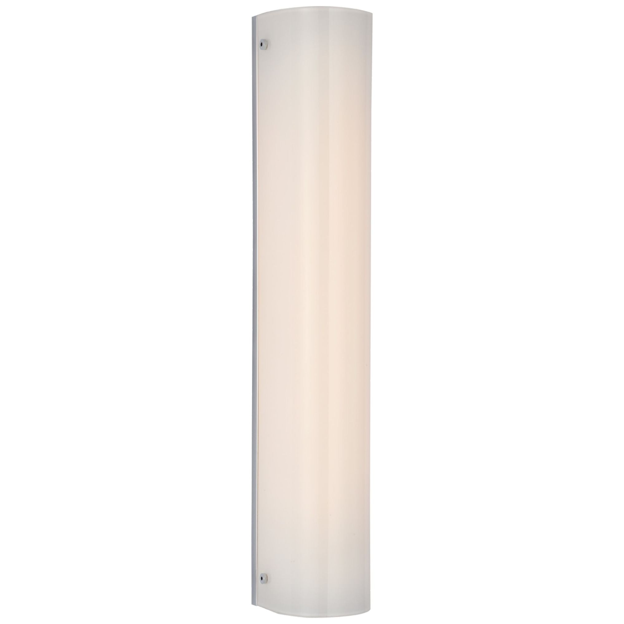 Barbara Barry Penhold 18" Bath Light in Polished Nickel with White Glass Wall Light W3.25" x H18"