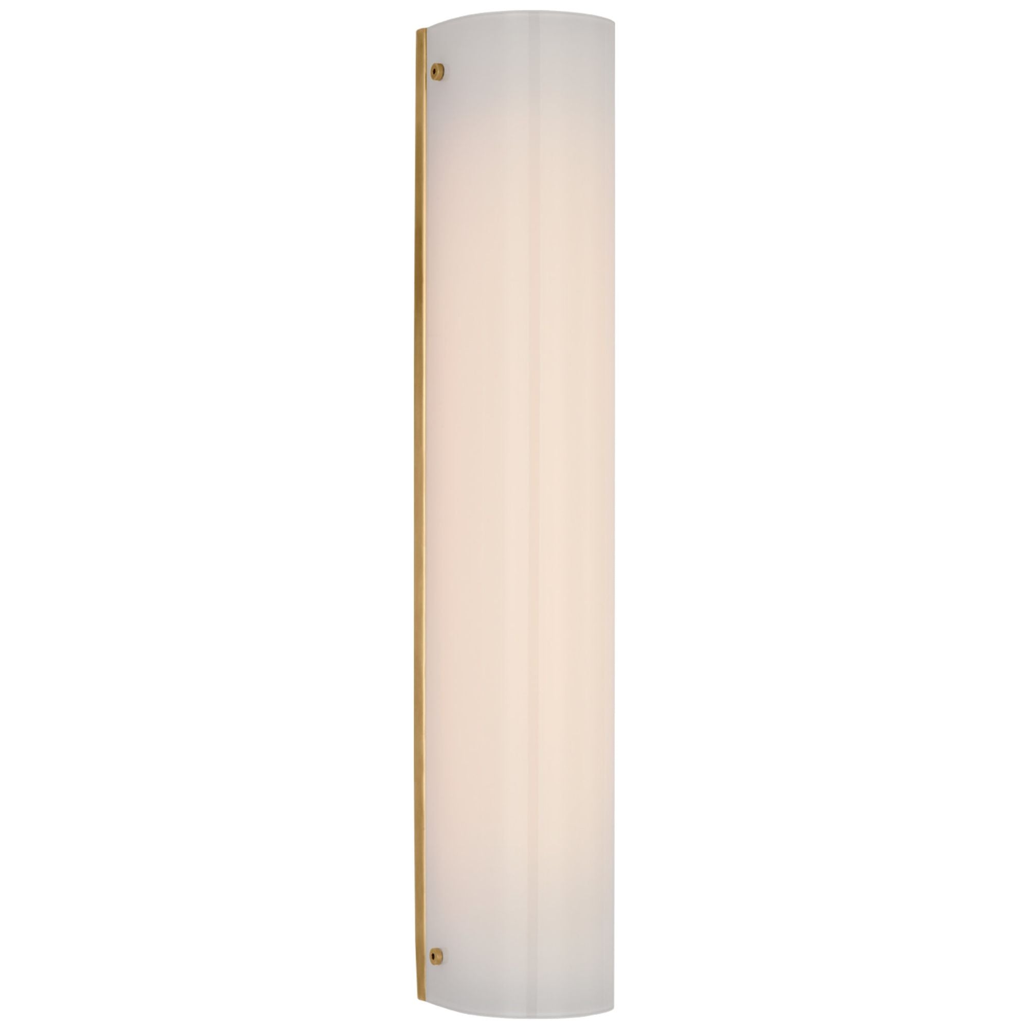 Barbara Barry Penhold 18" Bath Light in Soft Brass with White Glass Wall Light W3.25" x H18"