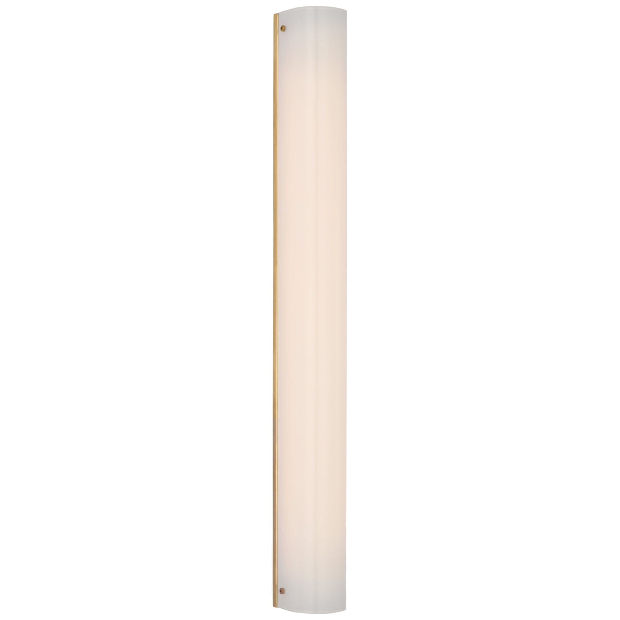 Barbara Barry Penhold 30" Bath Light in Soft Brass with White Glass Wall Light W3.25" x H30"