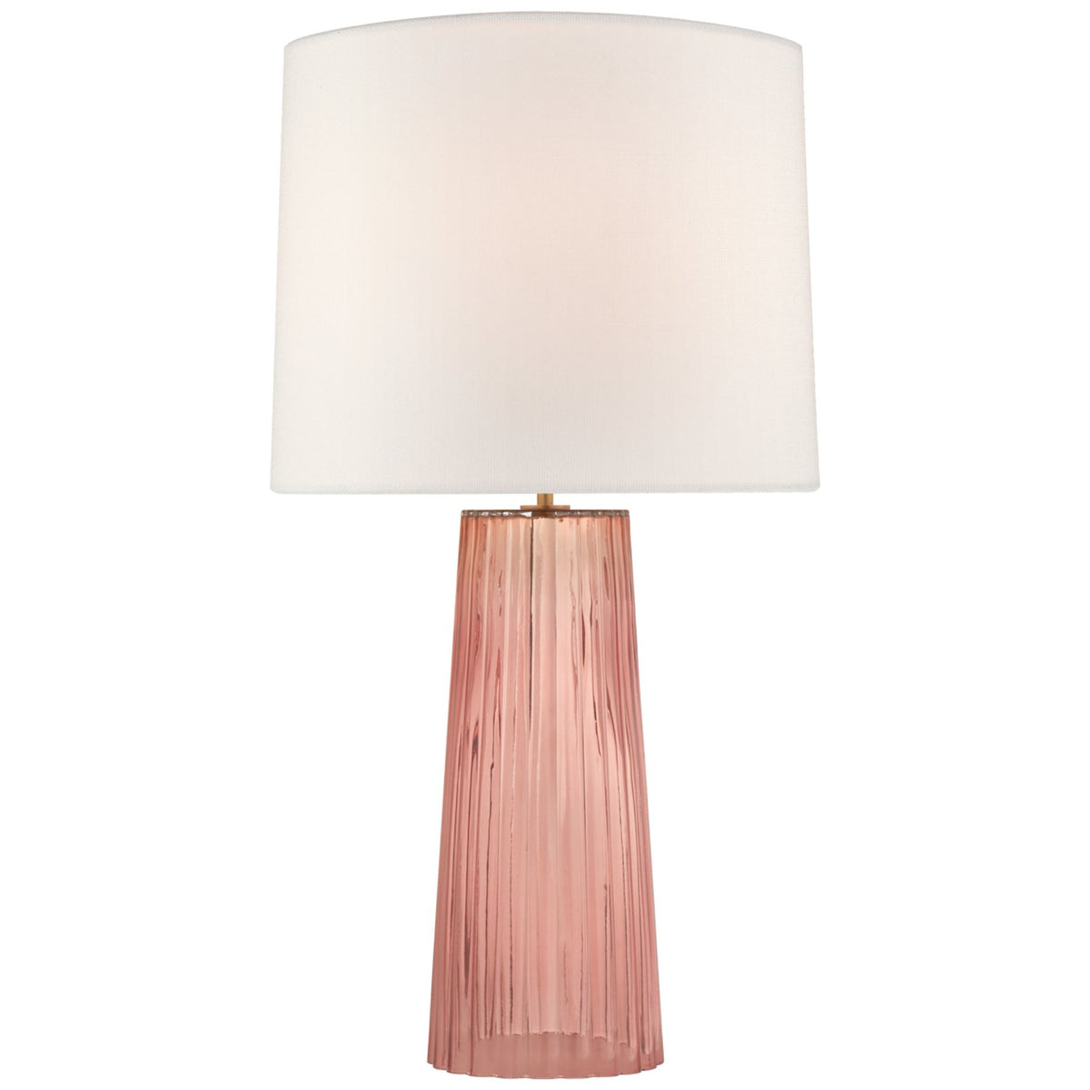 Barbara Barry Danube Medium Table Lamp in Rosewater with Linen Shade W16" x H28.75"