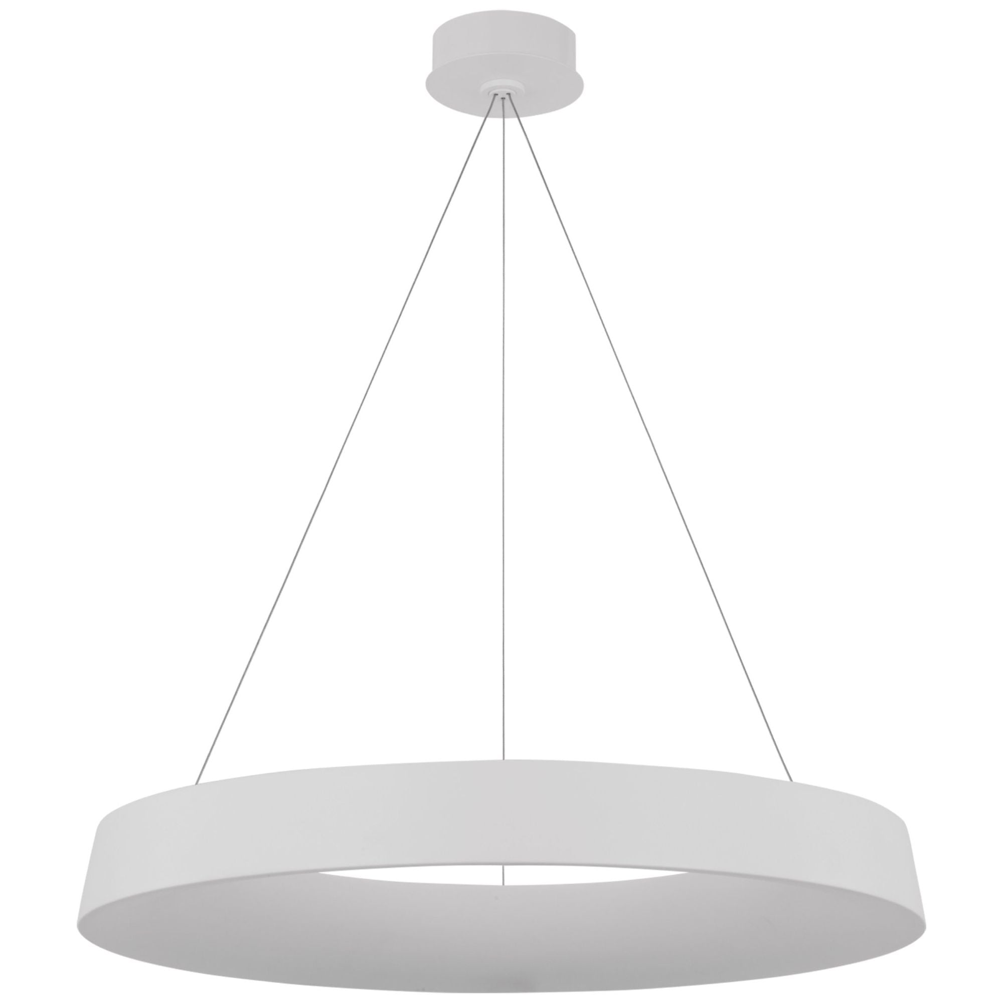 Barbara Barry Neptune 30" Uplight Ring Chandelier in Matte White Ceiling Light W30"