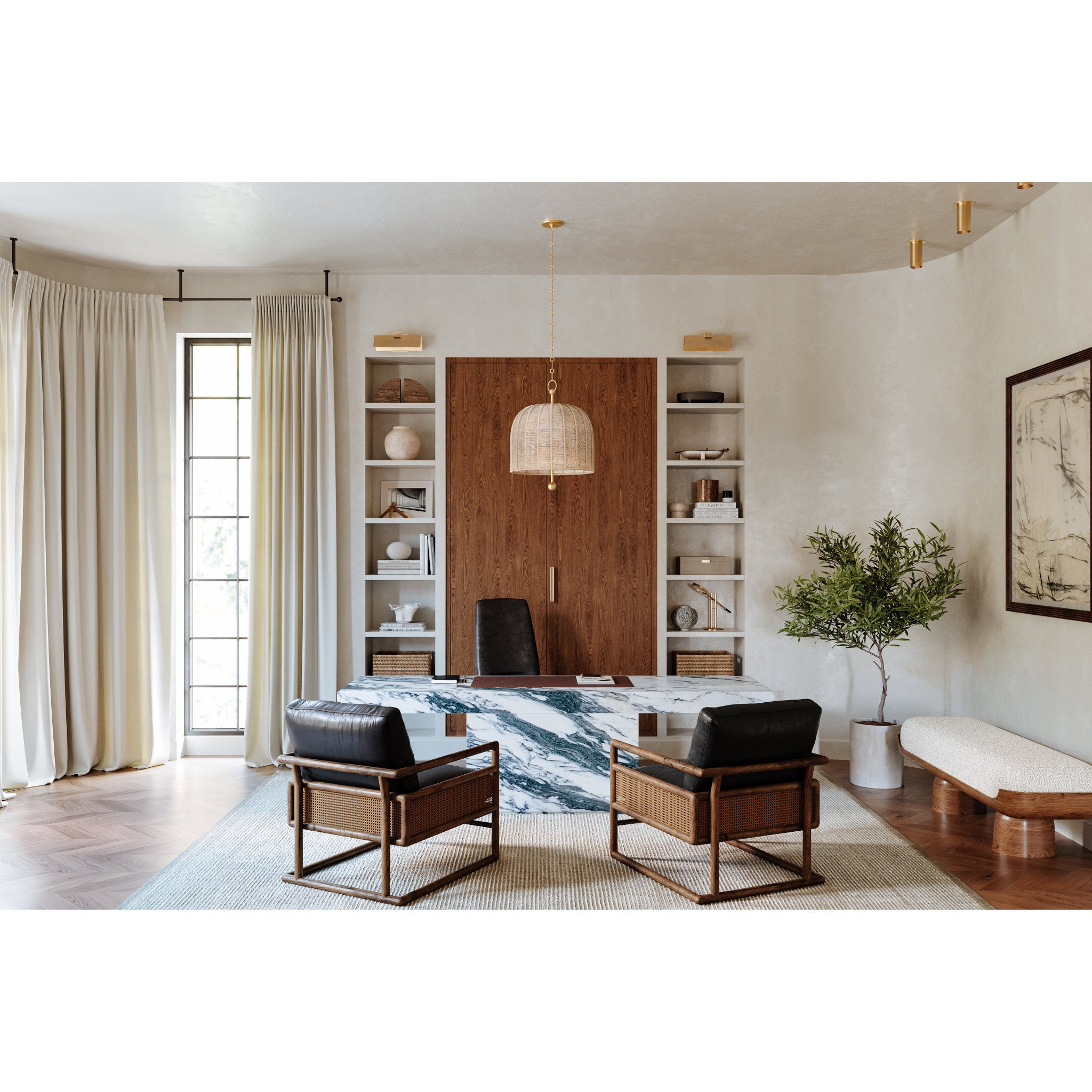 Lonnie Pendant 3-Light LED in  Vintage Gold Leaf 15.25L x 15.25W x 20H