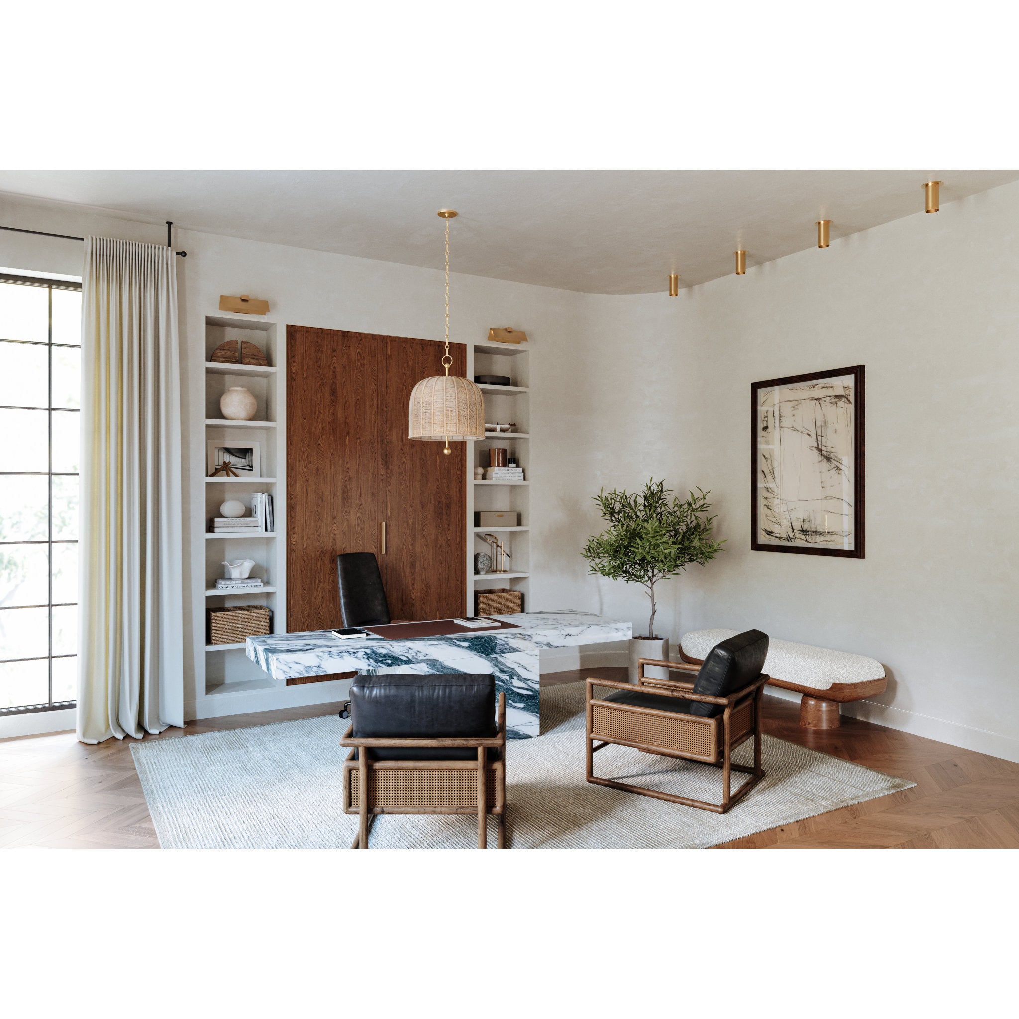 Lonnie Pendant 3-Light LED in  Vintage Gold Leaf 15.25L x 15.25W x 20H