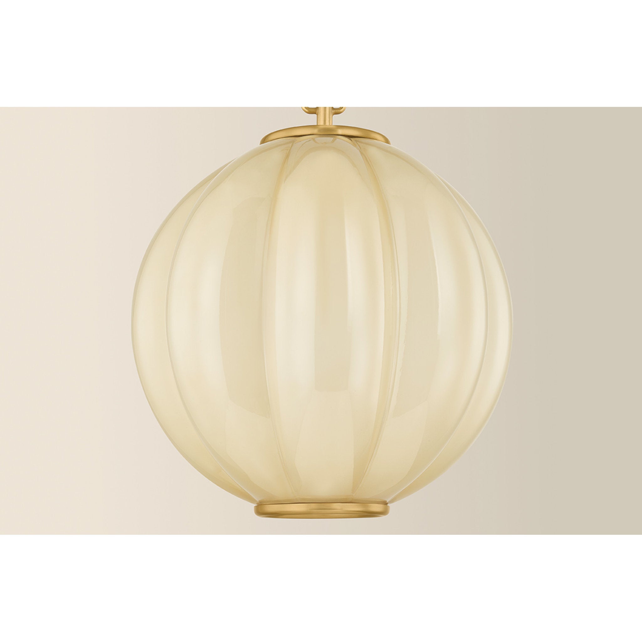 Bernadine 1-Light Pendant in Aged Brass 11.5W x 14.75H