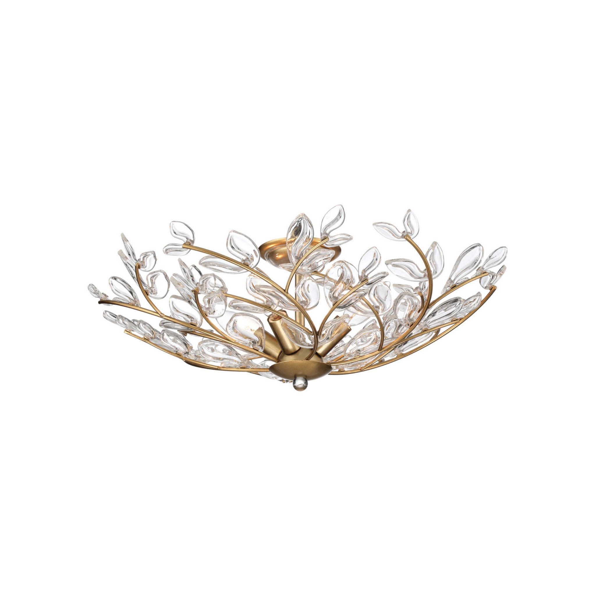 Bridget 21.75" Soft Gold Semi Flush Mount 4-Light 21.25"W x 7.5"H x 21.25"D