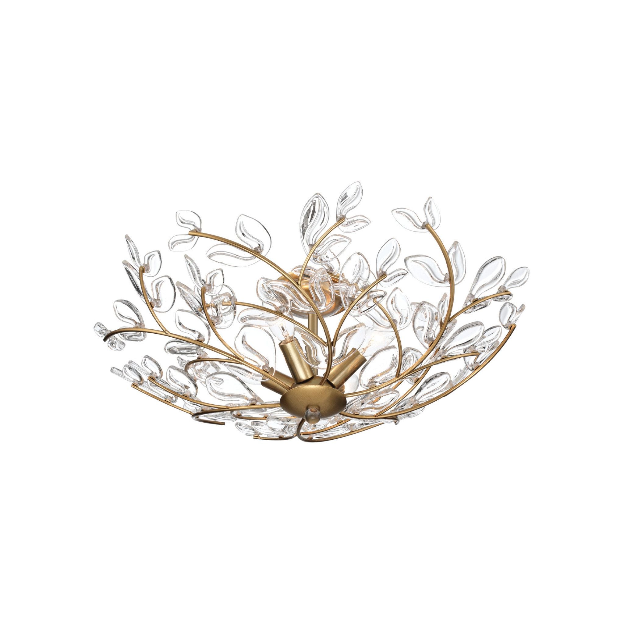 Bridget 21.75" Soft Gold Semi Flush Mount 4-Light 21.25"W x 7.5"H x 21.25"D