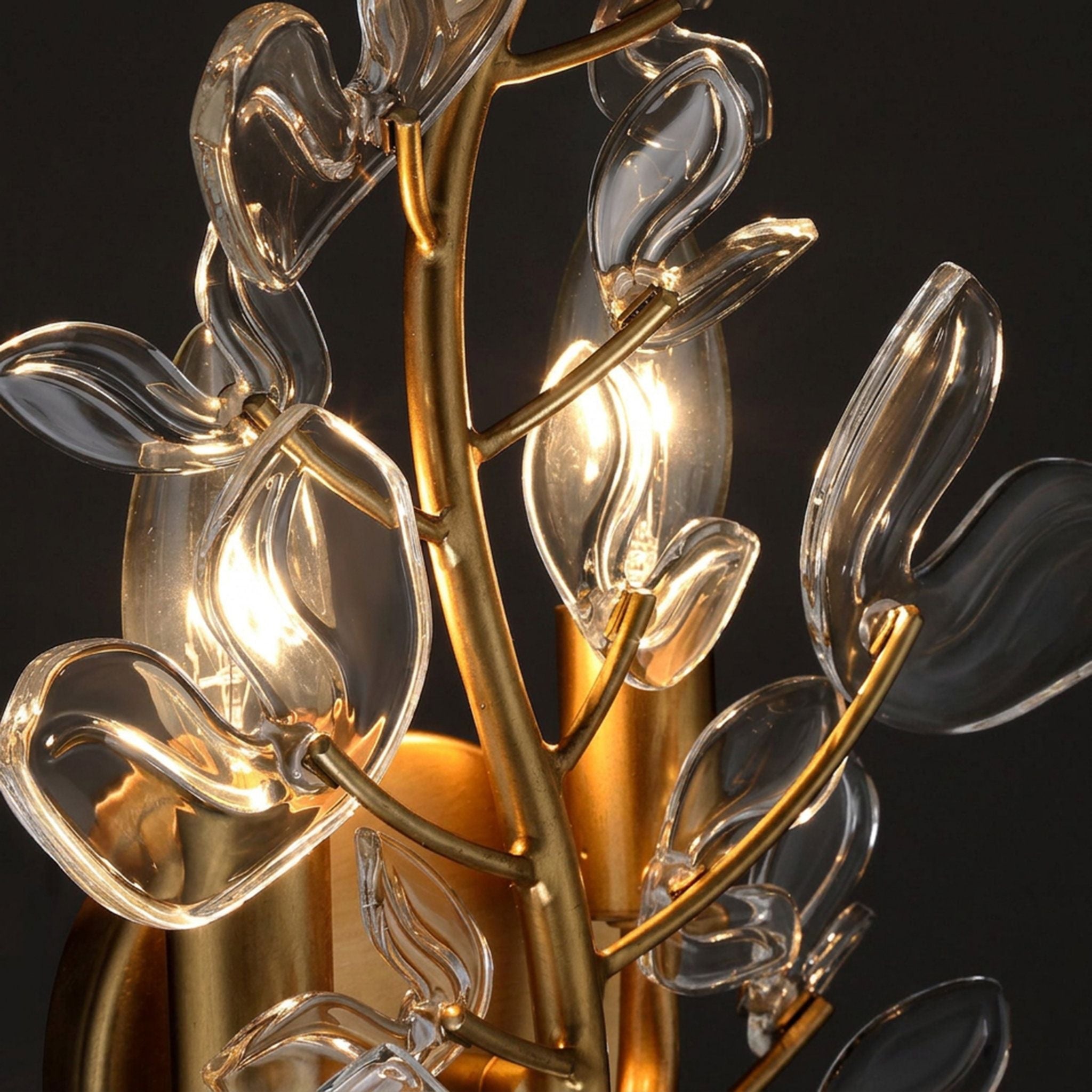 Bridget 8.25" Soft Gold Sconce Clear Glass 4-Light 8.25"W x 24"H x 5"D