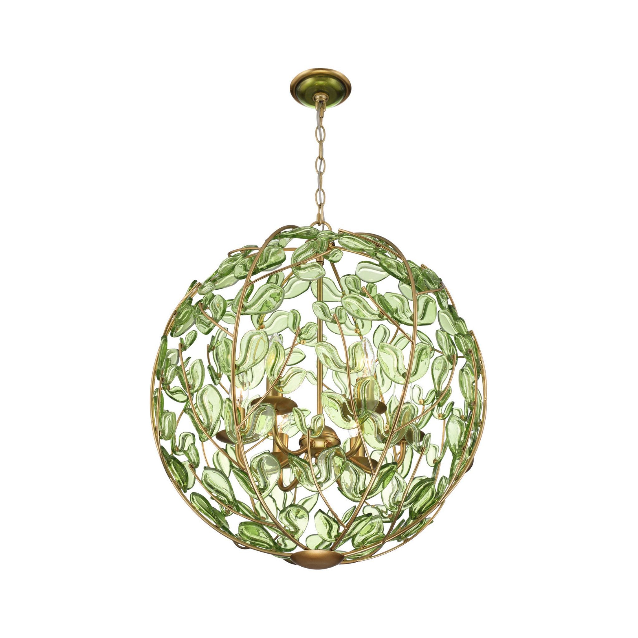 Bridget 21" Soft Gold Chandelier 6-Light 21"W x 23.25"H x 21"D