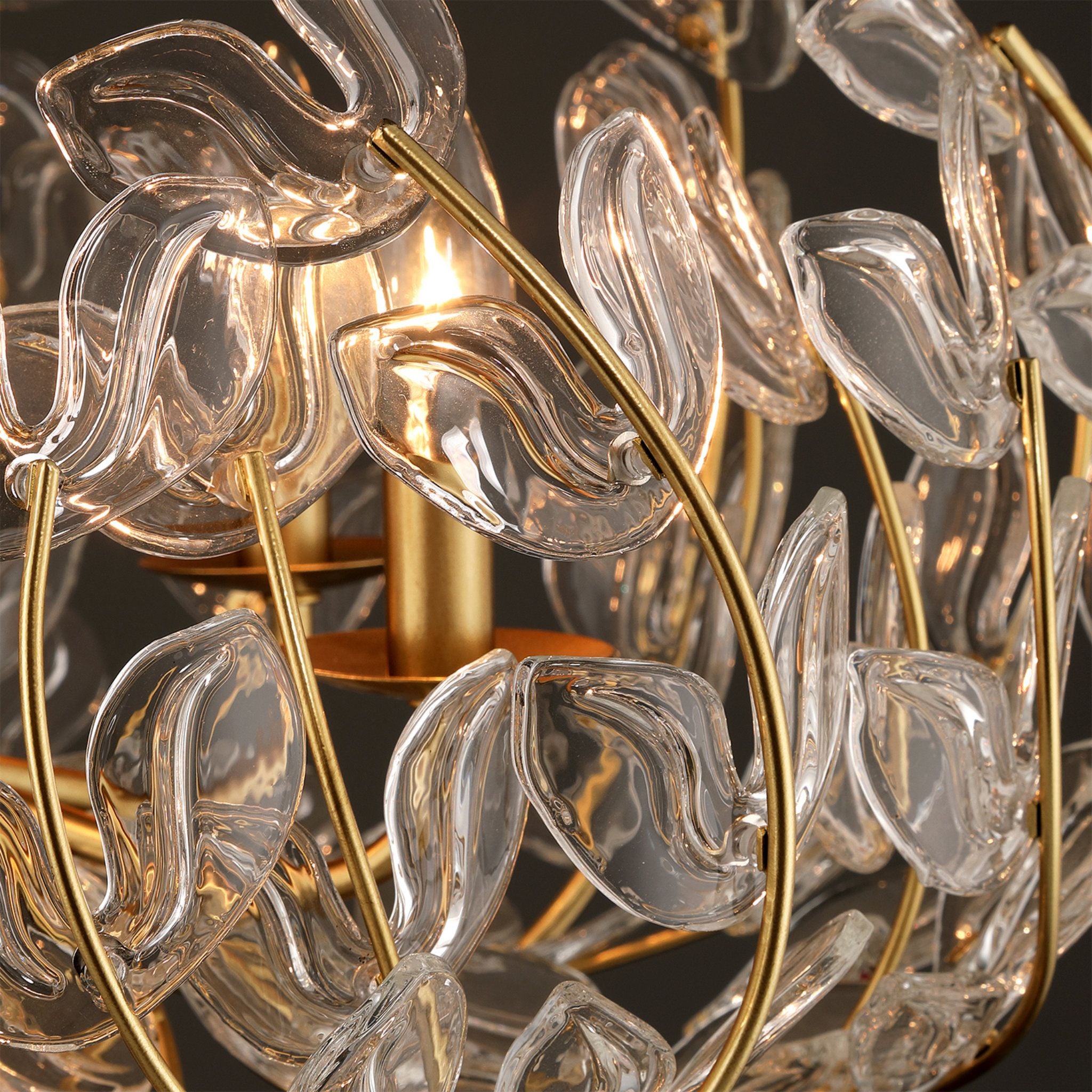 Bridget 23.5" Soft Gold Chandelier Clear Glass 5-Light 23.5"W x 20"H x 23.5"D